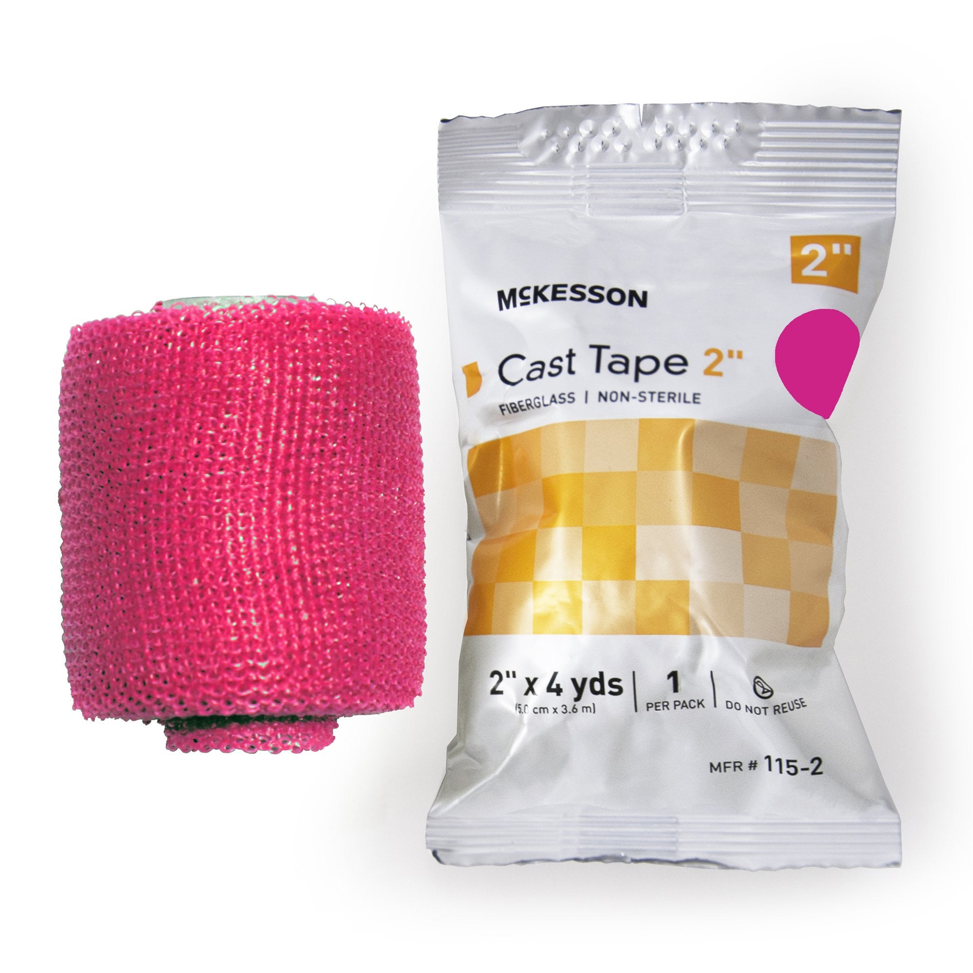 733689 - McKesson - Cast Tape McKesson 2 Inch x 12 Foot Fiberglass Pink 115-2X Box of 10, (BX)
