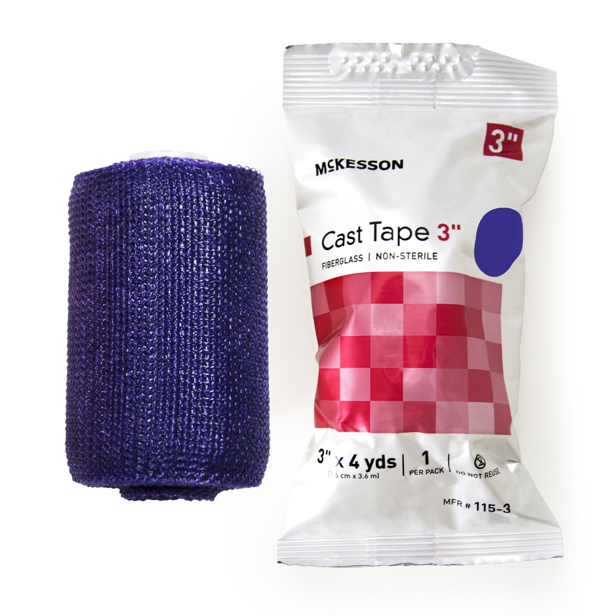 733695 - McKesson - Cast Tape McKesson 3 Inch x 12 Foot Fiberglass Purple 115-3U Box of 10, (BX)