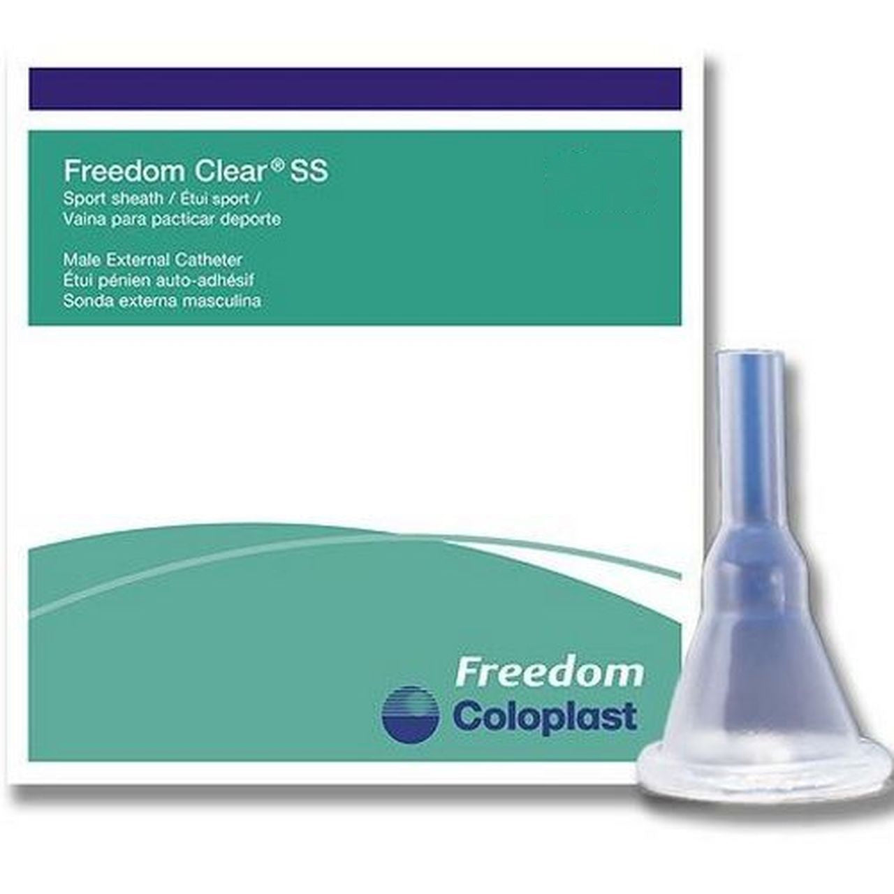 762998 - Freedom - Male External Catheter Freedom Clear SS Self-Adhesive Seal Silicone Intermediate 5310 Pack of 1, (EA)