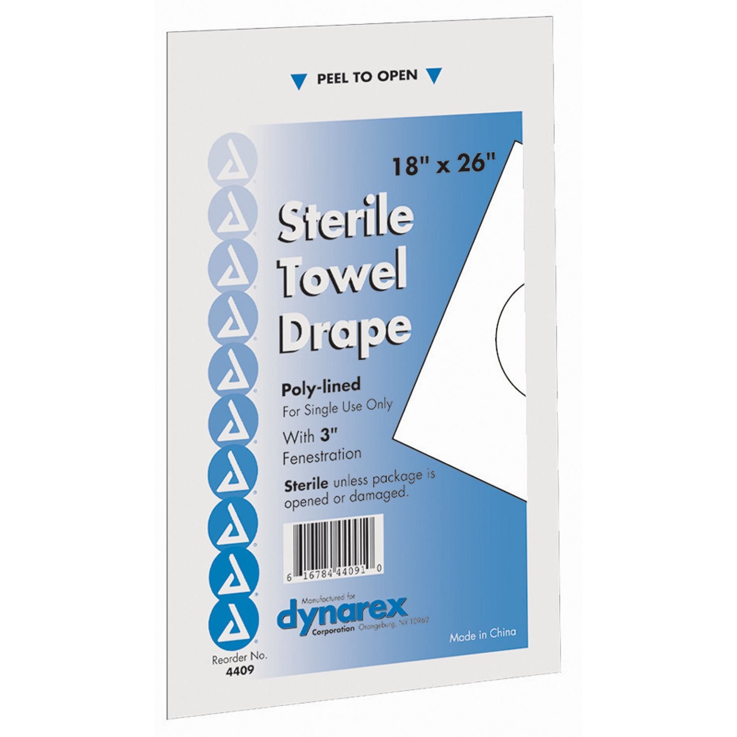 786622 - Dynarex - Surgical Drape Dynarex Towel Drape 18 W x 26 L Inch Sterile 4409 Box of 50, (BX)