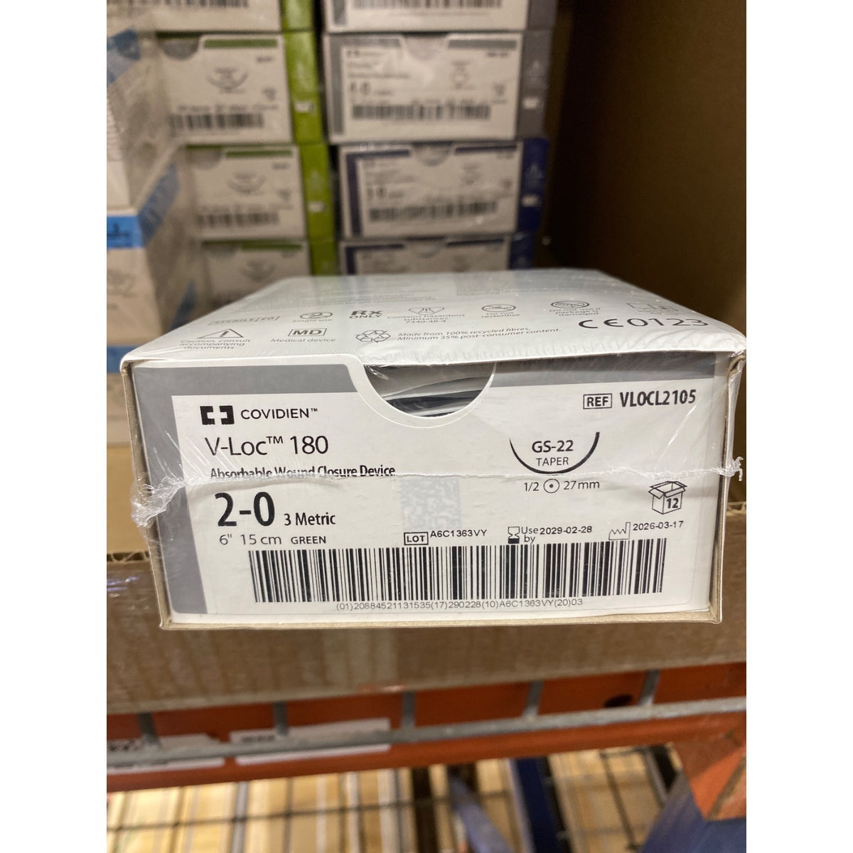 VLOCL2105 - COVIDIEN - Absorbable Wound Closure Device, (BX/12)
