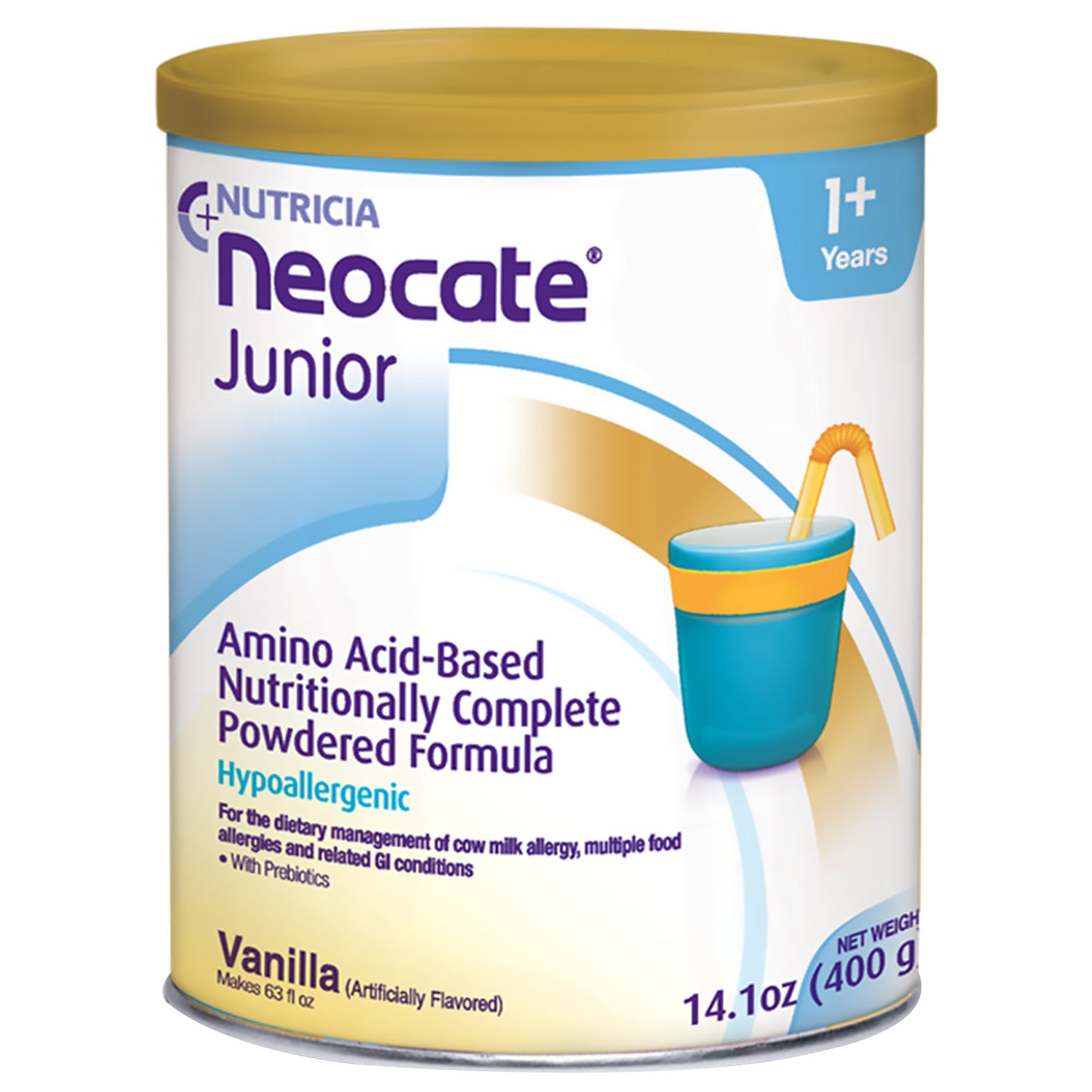794286 - Neocate - Pediatric Oral Supplement Neocate Junior with Prebiotics Vanilla Flavor 14.1 oz. Can Powder Amino Acid Food Allergies 133282 Case of 4, (CS)