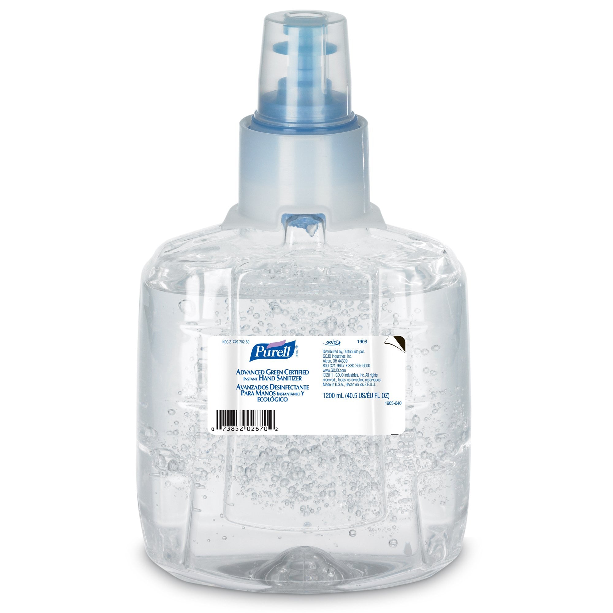 796466 - Purell - Hand Sanitizer Purell Advanced 1,200 mL Ethyl Alcohol Gel Dispenser Refill Bottle 1903-02 Pack of 1, (EA)