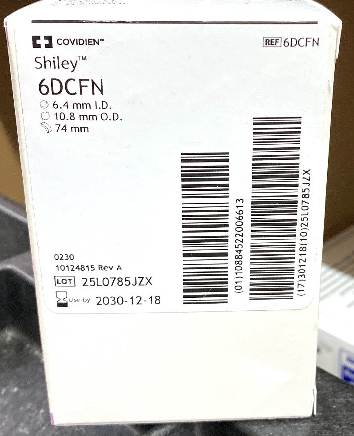 6DCFN - COVIDIEN - Tracheostomy Tube Cuffless with Disposable Inner Cannula,Fenestrated, (BX/1)
