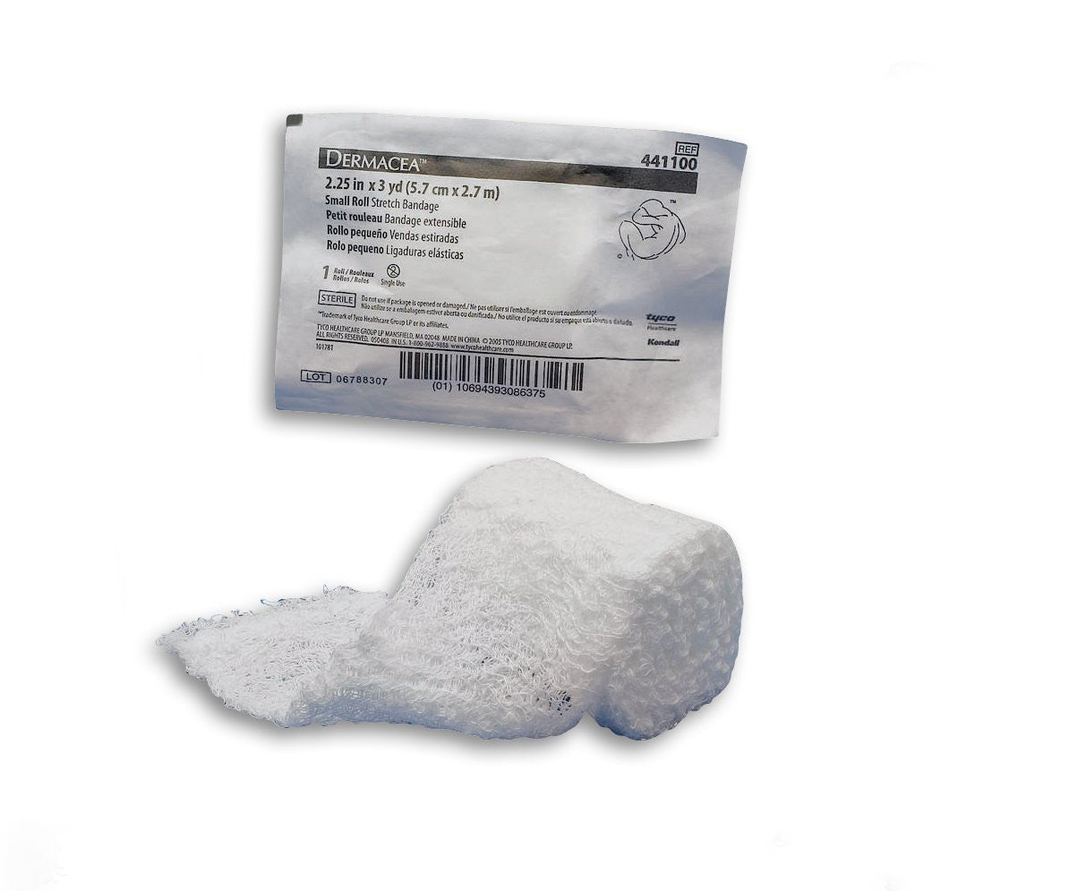 516649 - Kendall - Dermacea Fluff Bandage Roll 2-1/4 Inch X 3 Yard 6-Ply Sterile 1 per Pouch, 441100, Roll of 1, (RL)