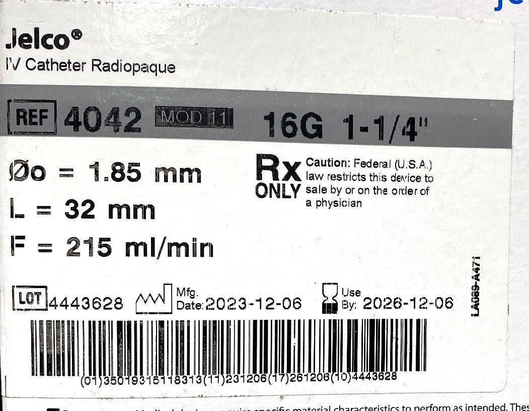 4042 - SMITHS MEDICAL - IV catheter Radiopaque, (BX/50)