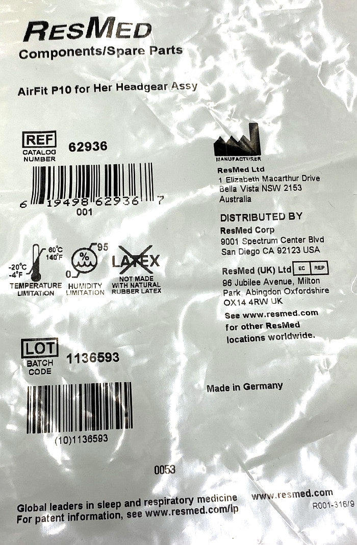 62936 - RESMED - Components spare parts, (EA/1)