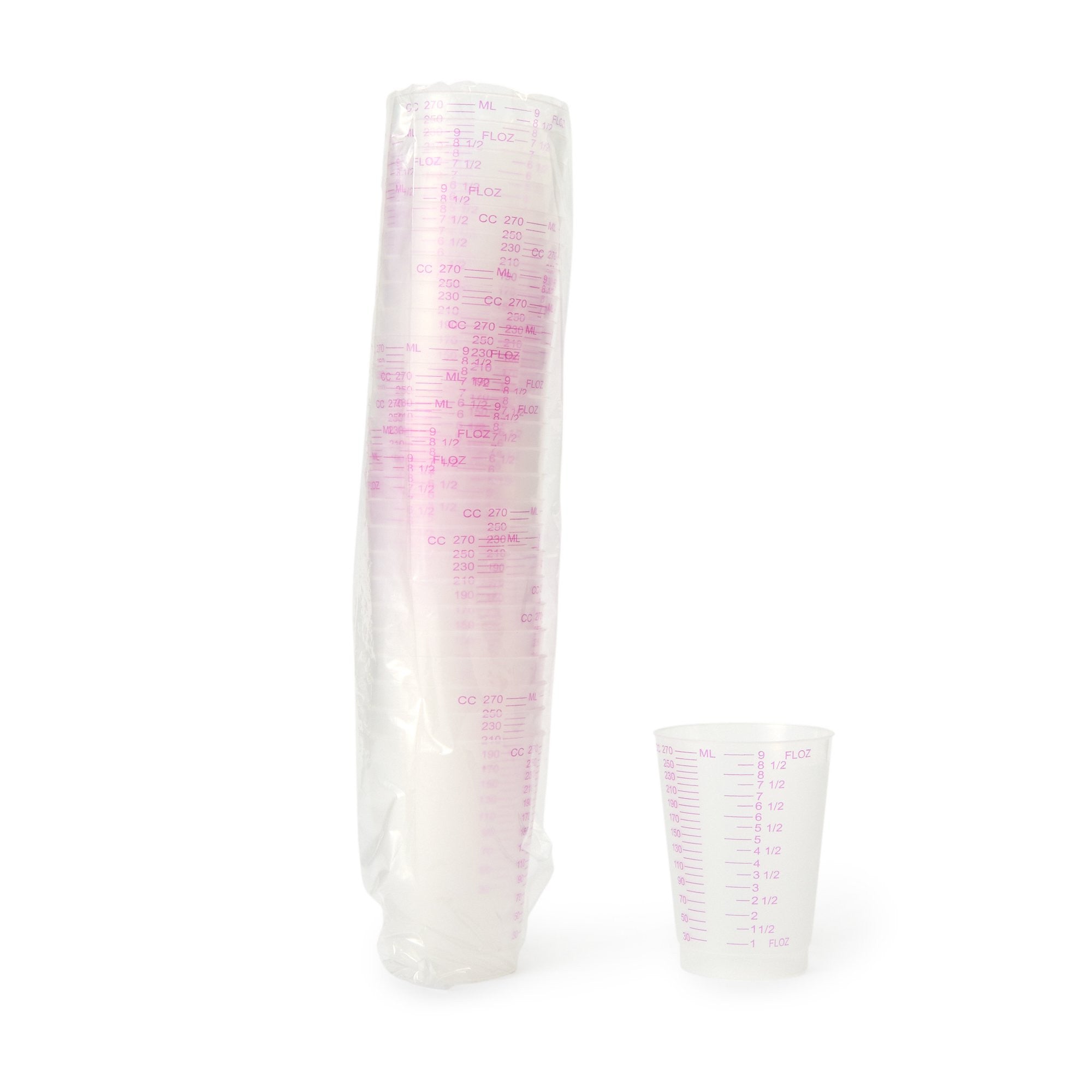 473104 - Medegen - Medegen 9 oz Plastic Drinking Cup Translucent, 02068A, Sleeve of 1, (SL)