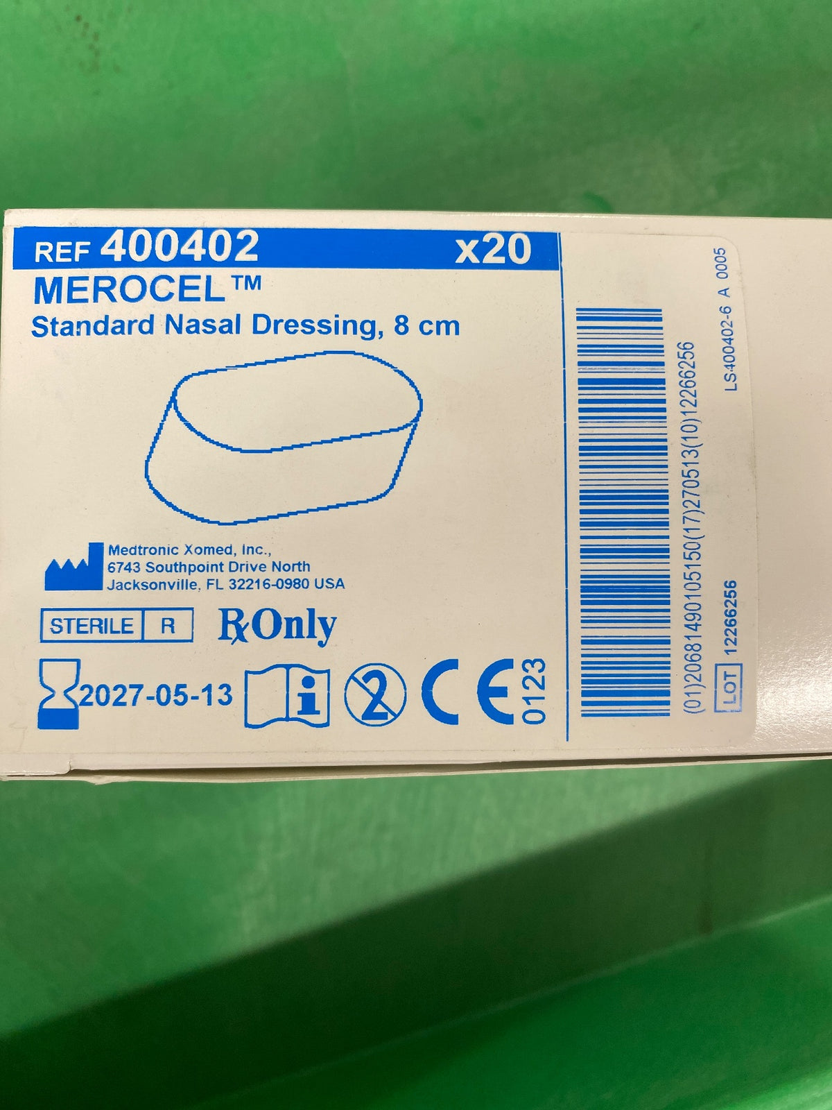 400402 - MEDTRONIC - Merocel Standard Nasal Packing without String, 8 L x 1.5 W x 2 cm H, (BX/20)