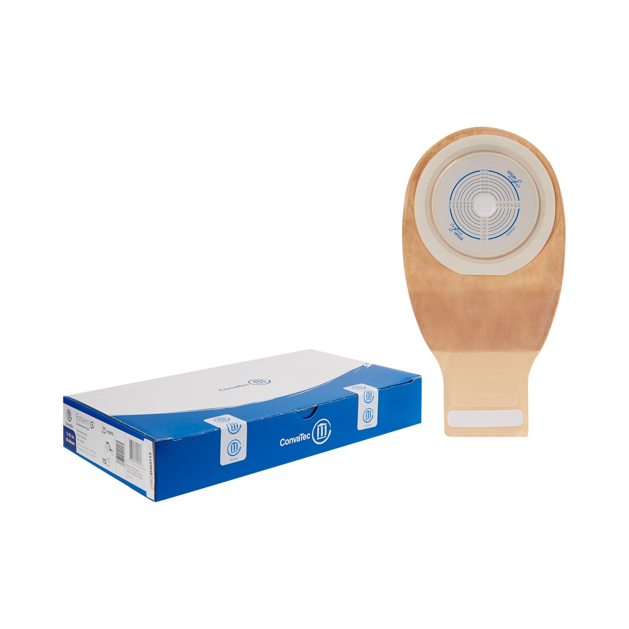 830552 - ESTEEM - Ostomy Pouch Esteem+ One-Piece System 12 Inch Length Trim to Fit 3/4 to 2-1/2 Inch Stoma Drainable 416976 Box of 10, (BX)