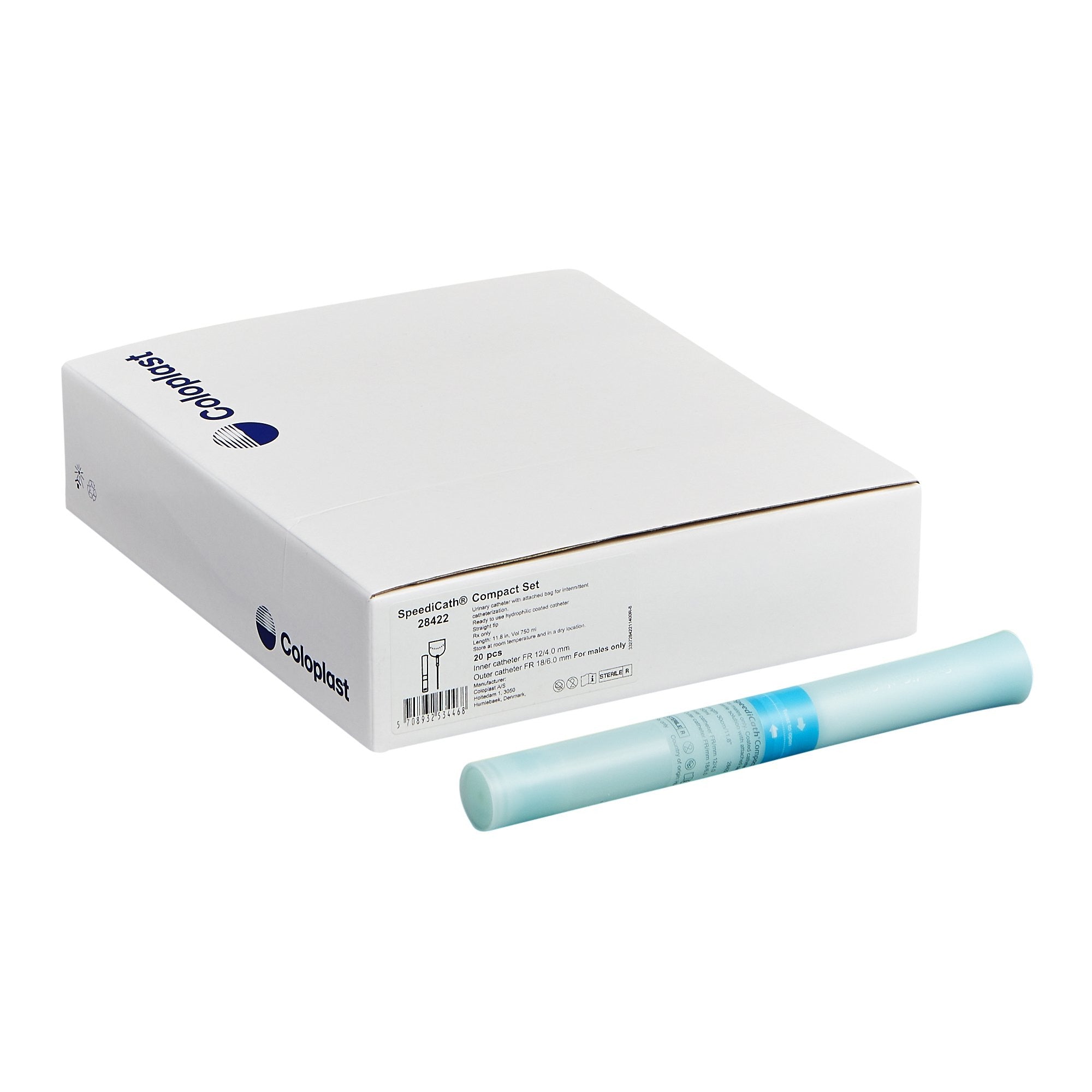 834508 - Speedi - Urethral Catheter SpeediCath Compact Set Telescoping Tip Hydrophilic Coated Polyurethane 12 Fr. 16 in, 28422 Box of 20, (BX)