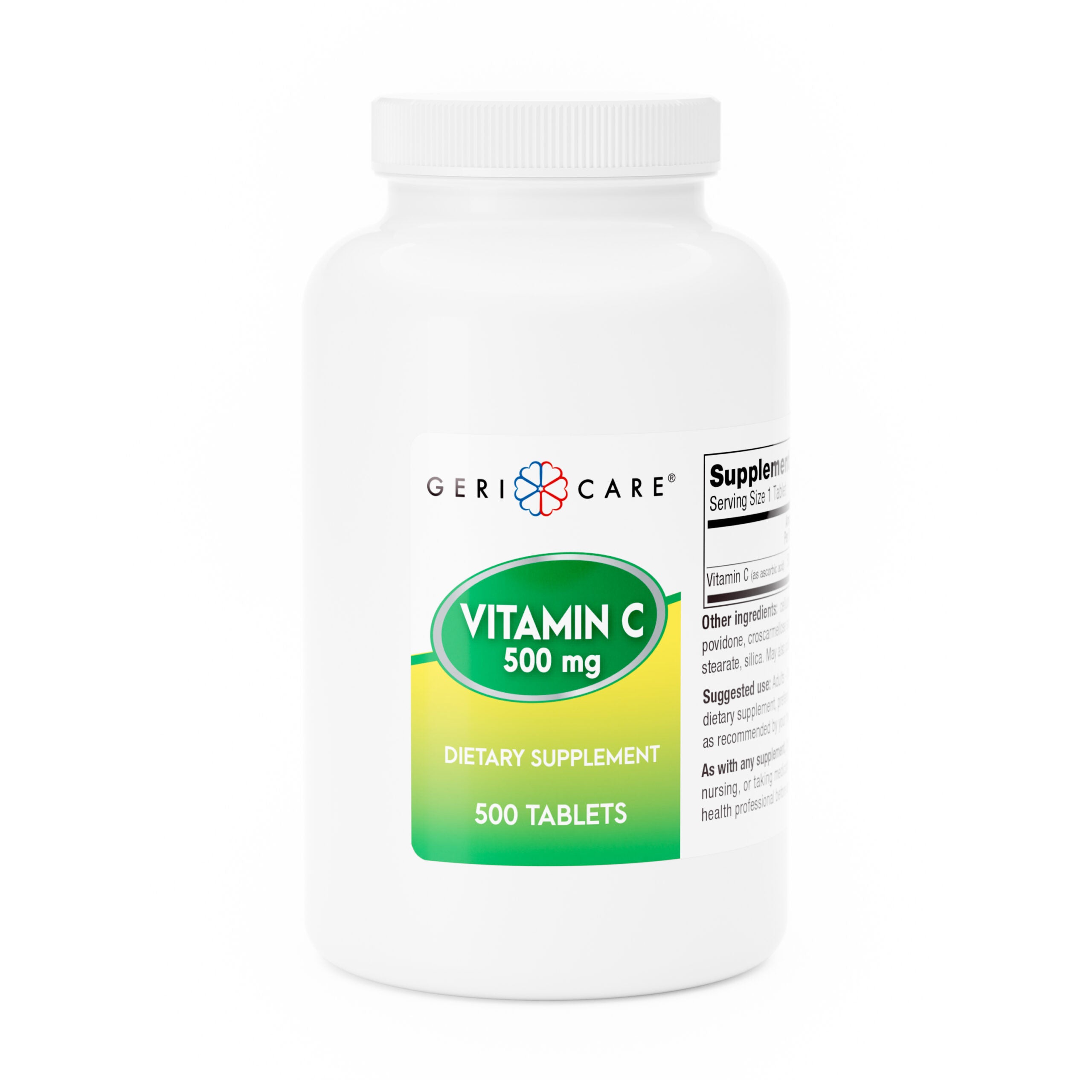 555702 - Geri-Care - Geri-Care Vitamin C Supplement, 500 mg Strength, 100 Tablet per Bottle, Case of 12, (CS)