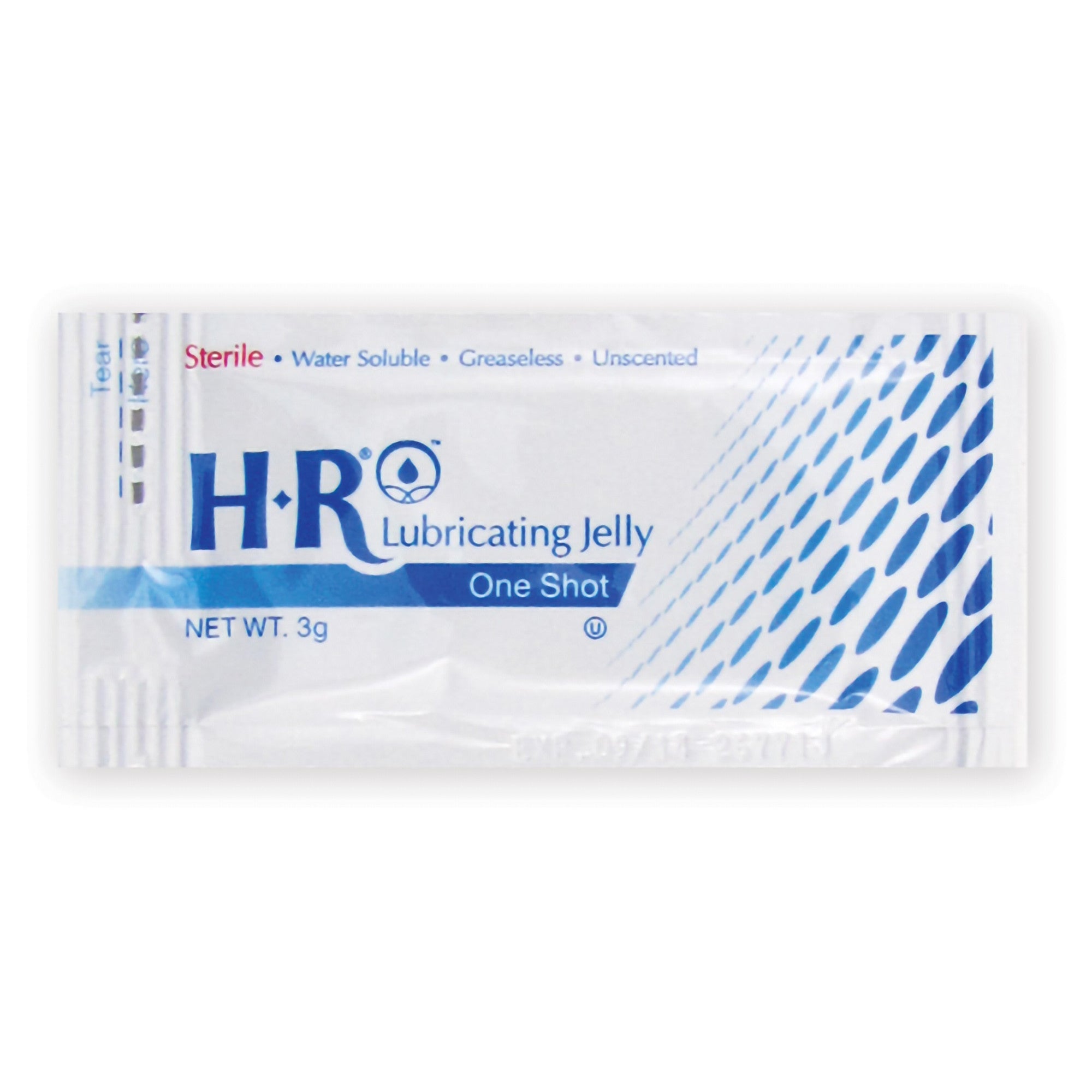 869212 - HR - HR One Shot Lubricating Jelly, 3 g, individual Packet, 144 per Box, Box of 144, (BX)