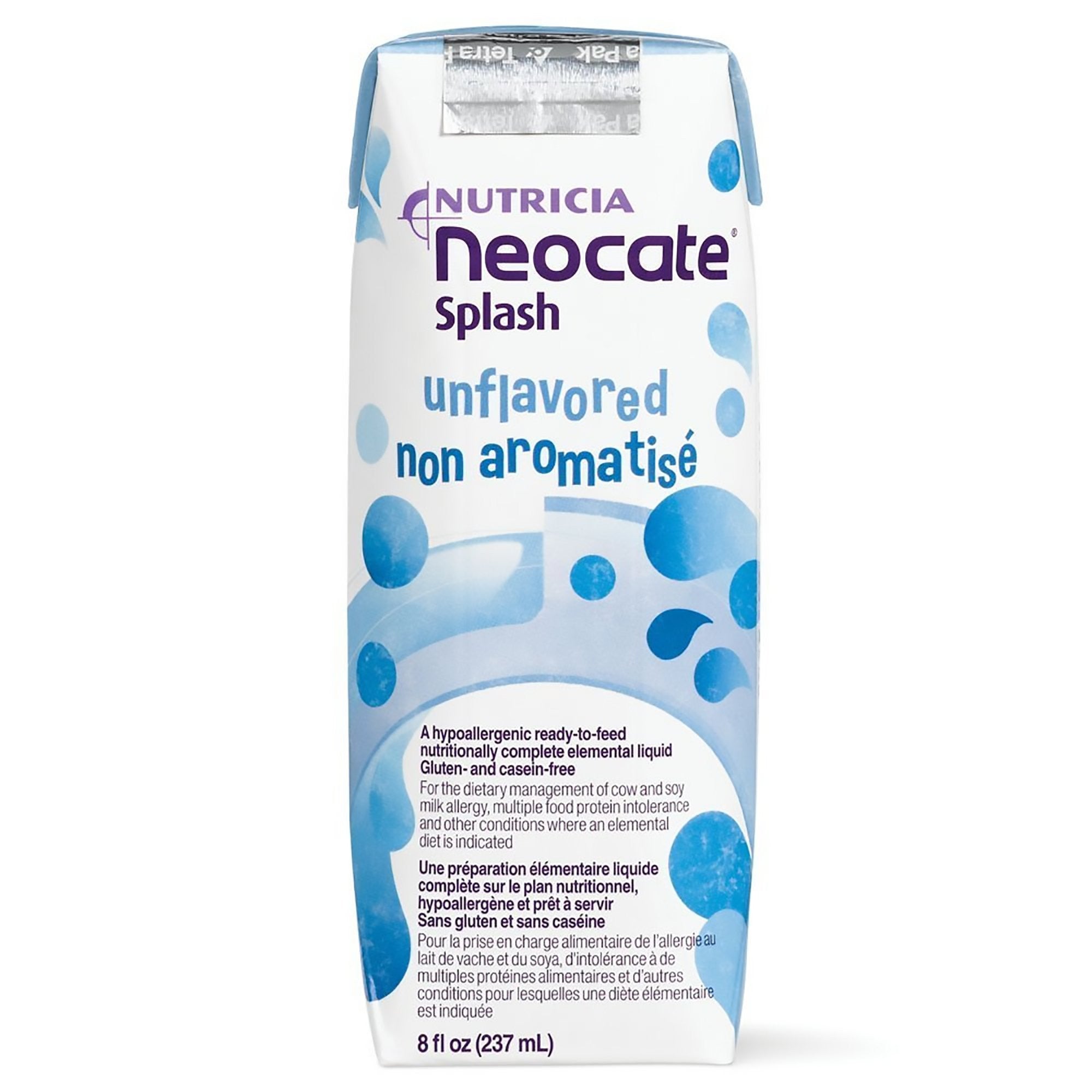 873513 - Neocate - Pediatric Oral Supplement Neocate Splash Unflavored 8 oz. Carton Liquid Amino Acid Food Allergies 111394 Case of 27, (CS)