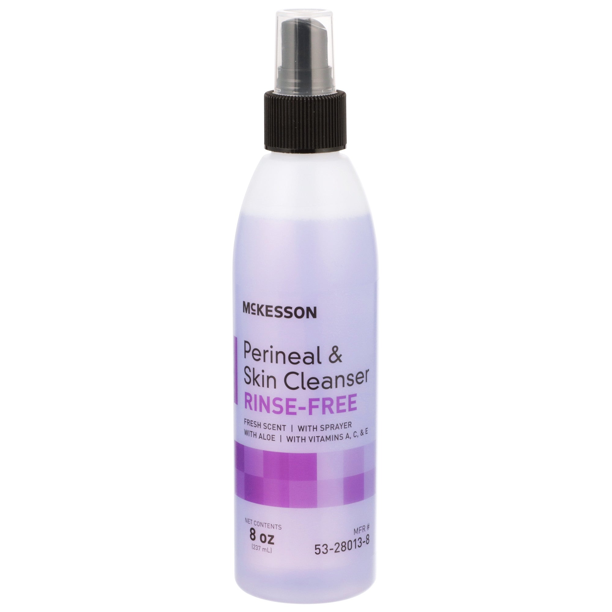 877029 - McKesson - McKesson Rinse-Free Perineal Wash with Pump, pH Balanced, Clear, Fresh Scent, 8 oz., Case of 48, (CS)
