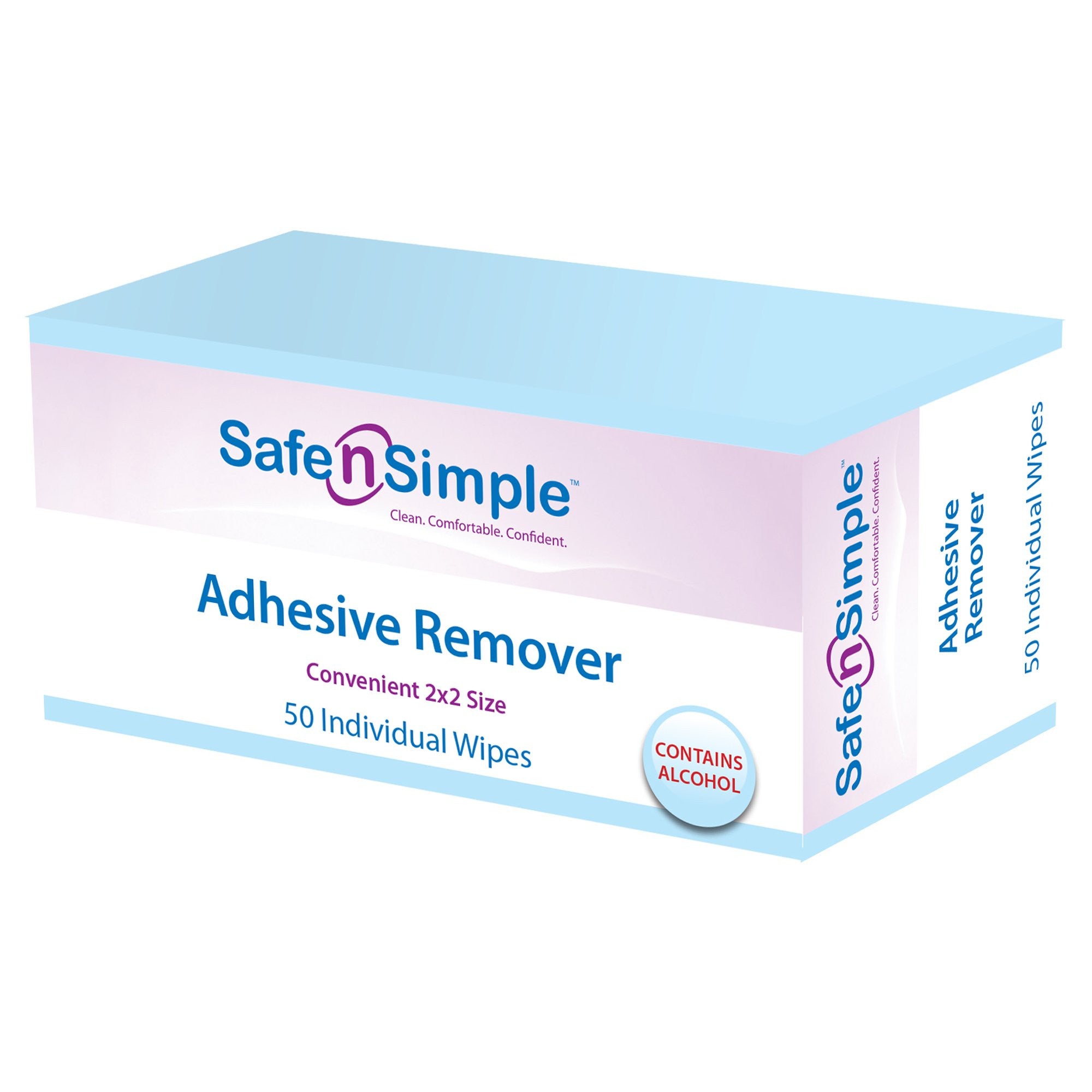 895484 - Safe N Simple - Safe n Simple Adhesive Remover Wipe 50 per Box Alcohol Based, SNS00650, Box of 50, (BX)