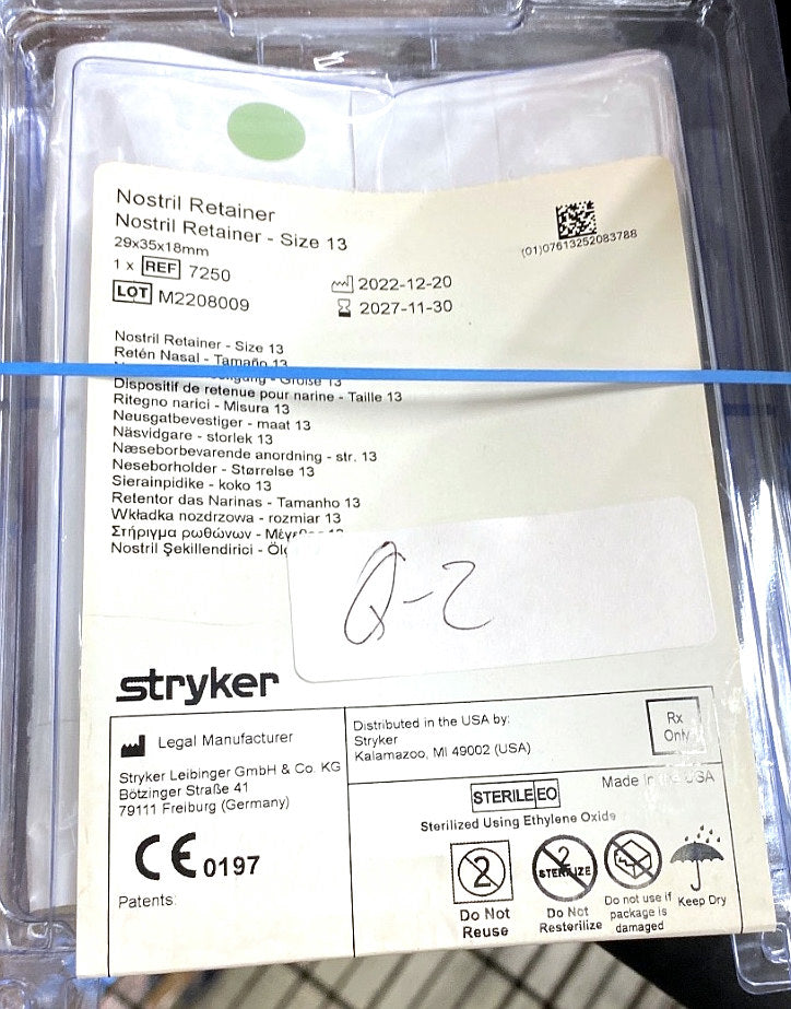 7250 - STRYKER - Nostril Retainer - Size 13, (EA/1)