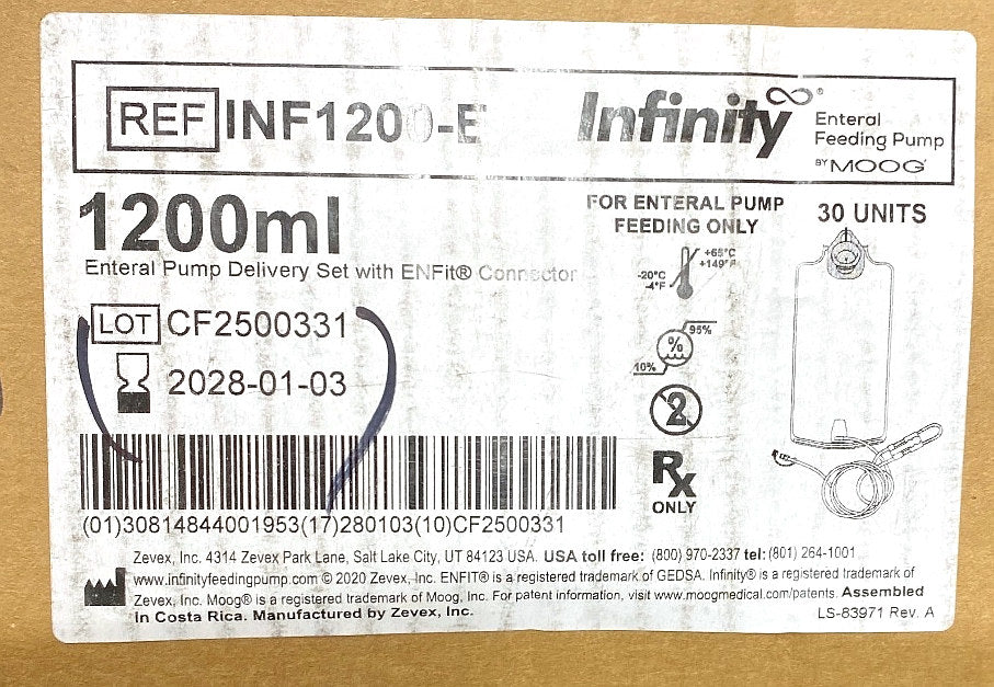 INF1200-E - ZEVEX - Enteral pump delivery set whit ENFit, (BX/30)