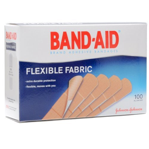 785430 - Band-Aid - Band-Aid Adhesive Strip Fabric Tan 1 X 3 in Sterile, Box of 100, (BX)