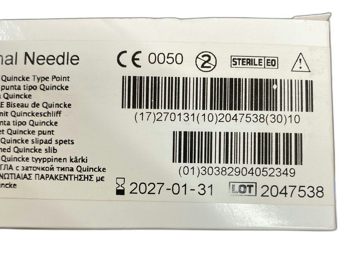 405234 - BD - NEEDLE SP S/SU 25GA 4-11/16IN QUINCKE, (BX/10)