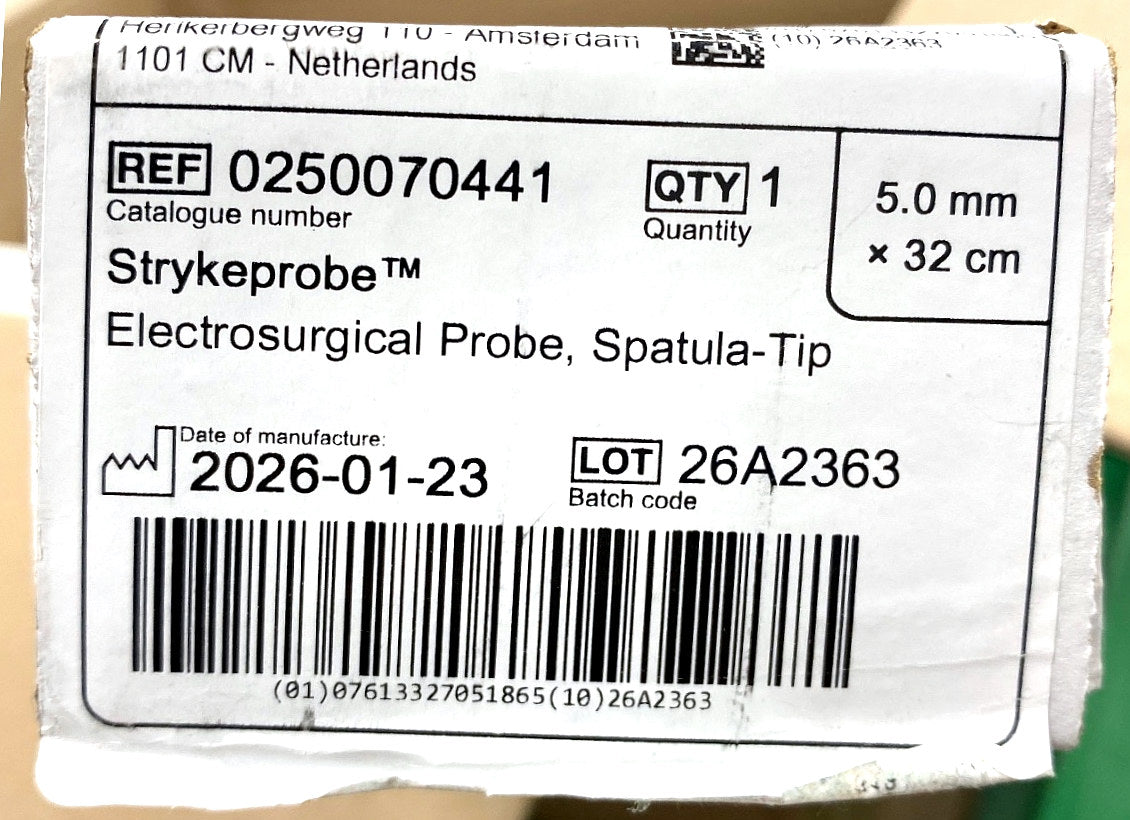 250070441 - STRYKER - Electrosurgical Probe, Spatula-Tip, (BX/1)