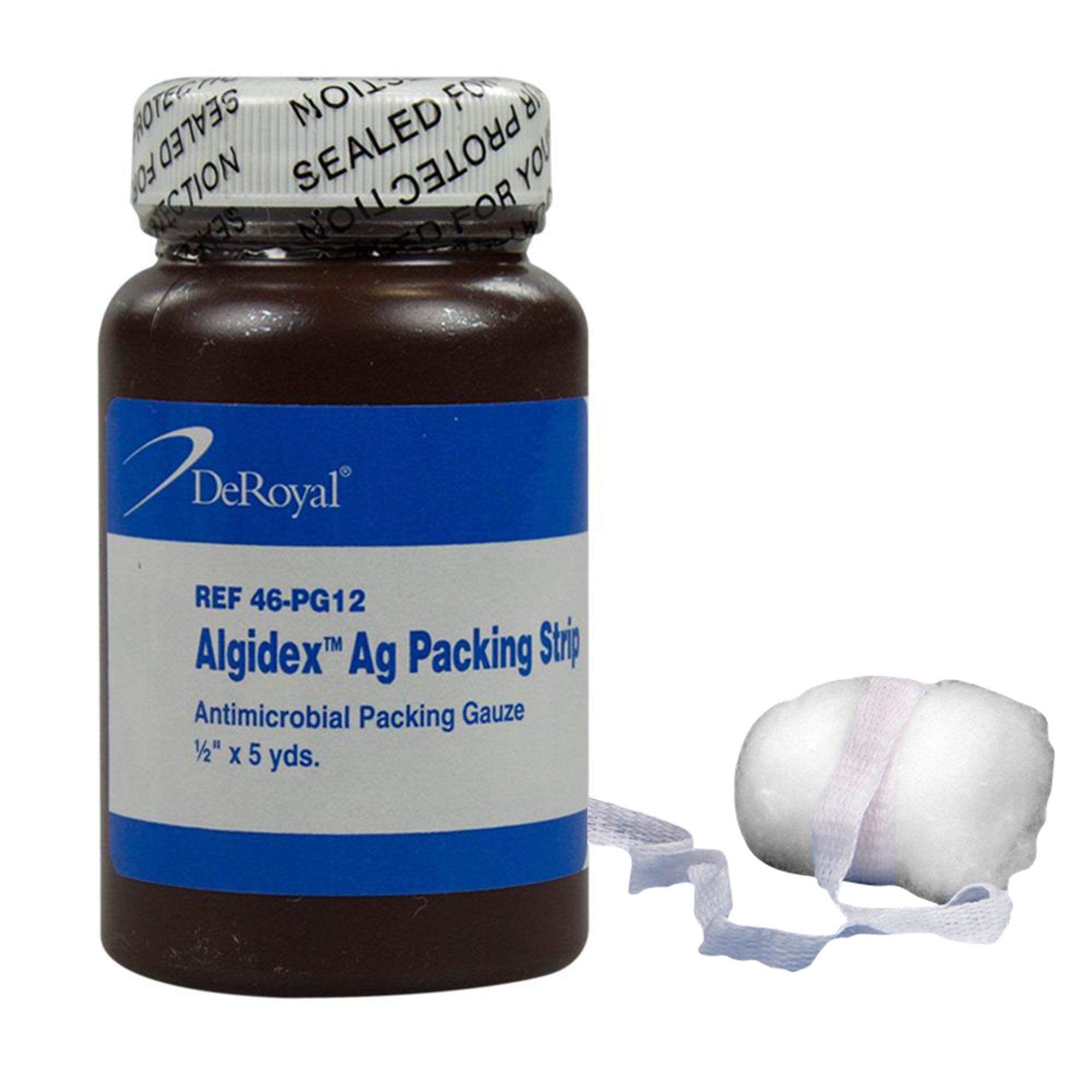 698368 - Algidex - Algidex Ag Silver Wound Packing Strip 1/2 Inch X 5 Yard Sterile, 46-PG12, Pack of 1, (EA)