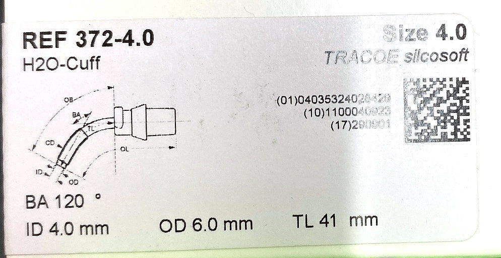 372-4.0 - TRACOE - Tracheostomy Tube for Children, (BX/1)