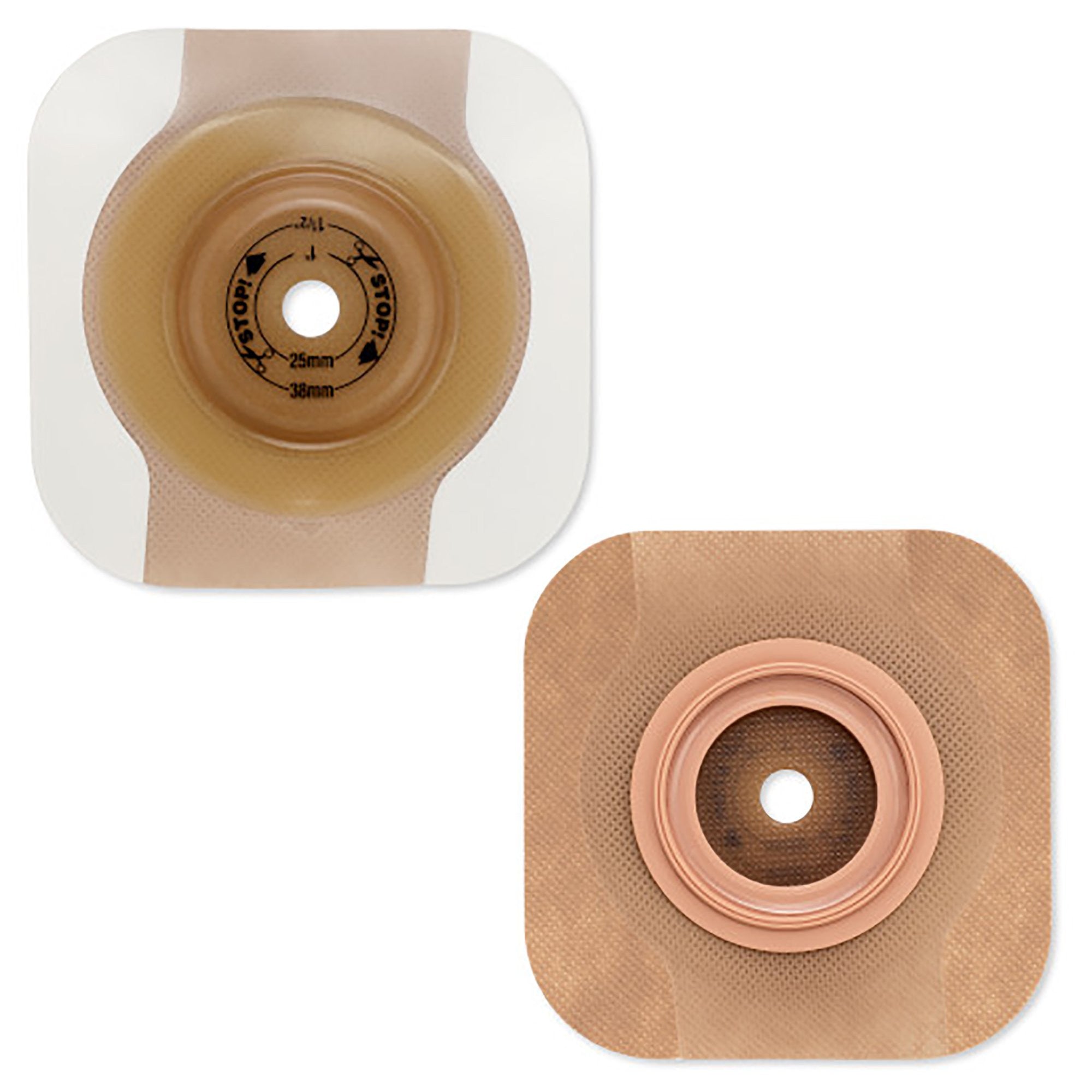 970806 - New Image - Ostomy Barrier New Image CeraPlus Trim to Fit, Extended Wear Adhesive Tape Borders 57 mm Flange Red Code System Up to 1-1/2 Inch Opening 11403 Box of 5, (BX)