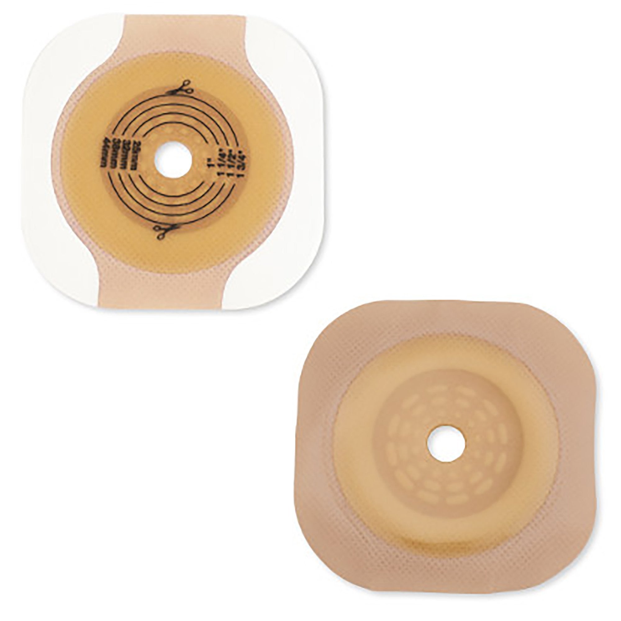 970998 - New Image - New Image CeraPlus Ostomy Barrier, Up to 2.25" Opening, Flat Shape, Adhesive Tape Borders, Flat Shape, Box of 5, (BX)