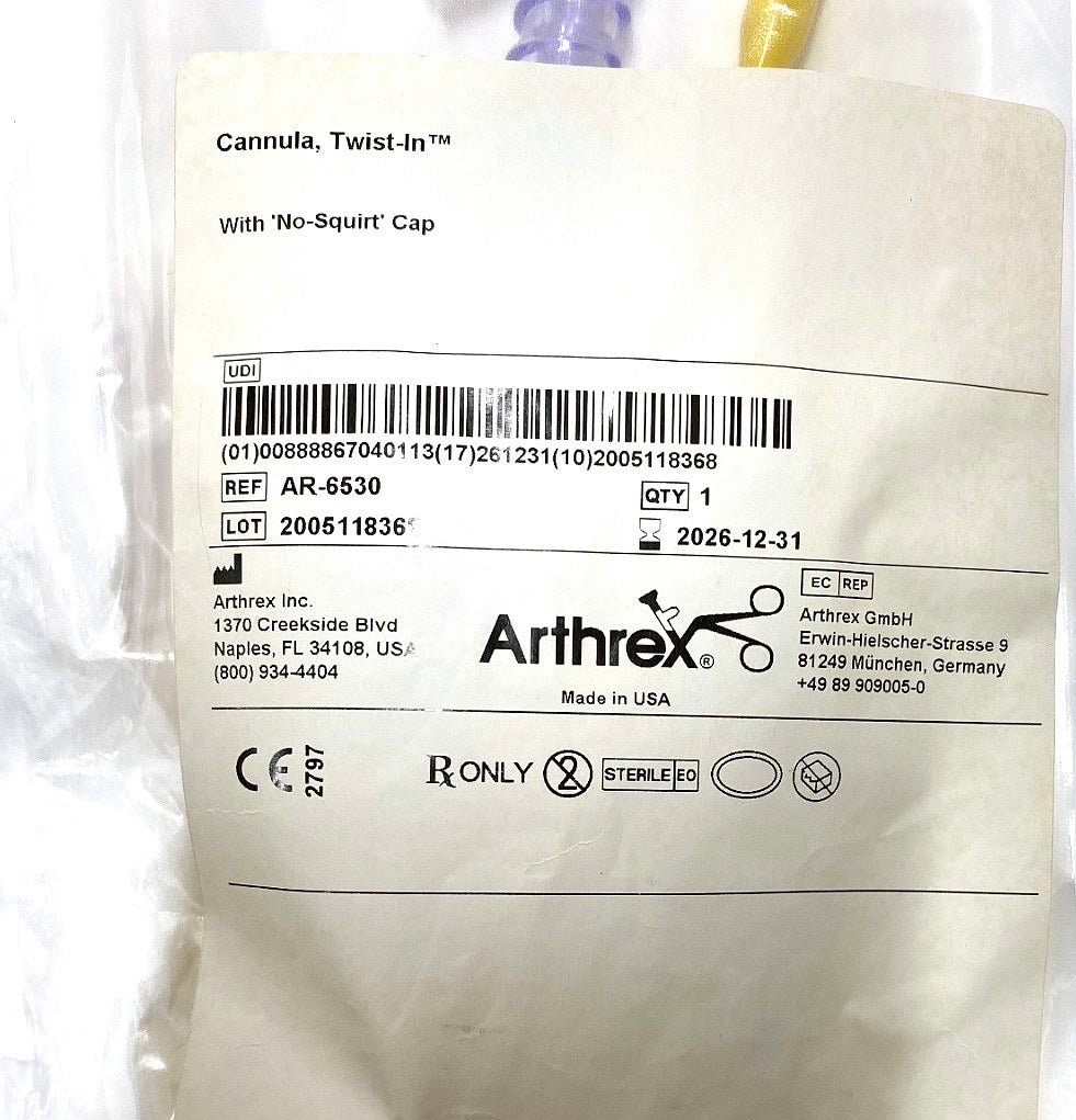 AR-6530 - ARTHREX - CANNULA, TWIST-IN, (EA/1)