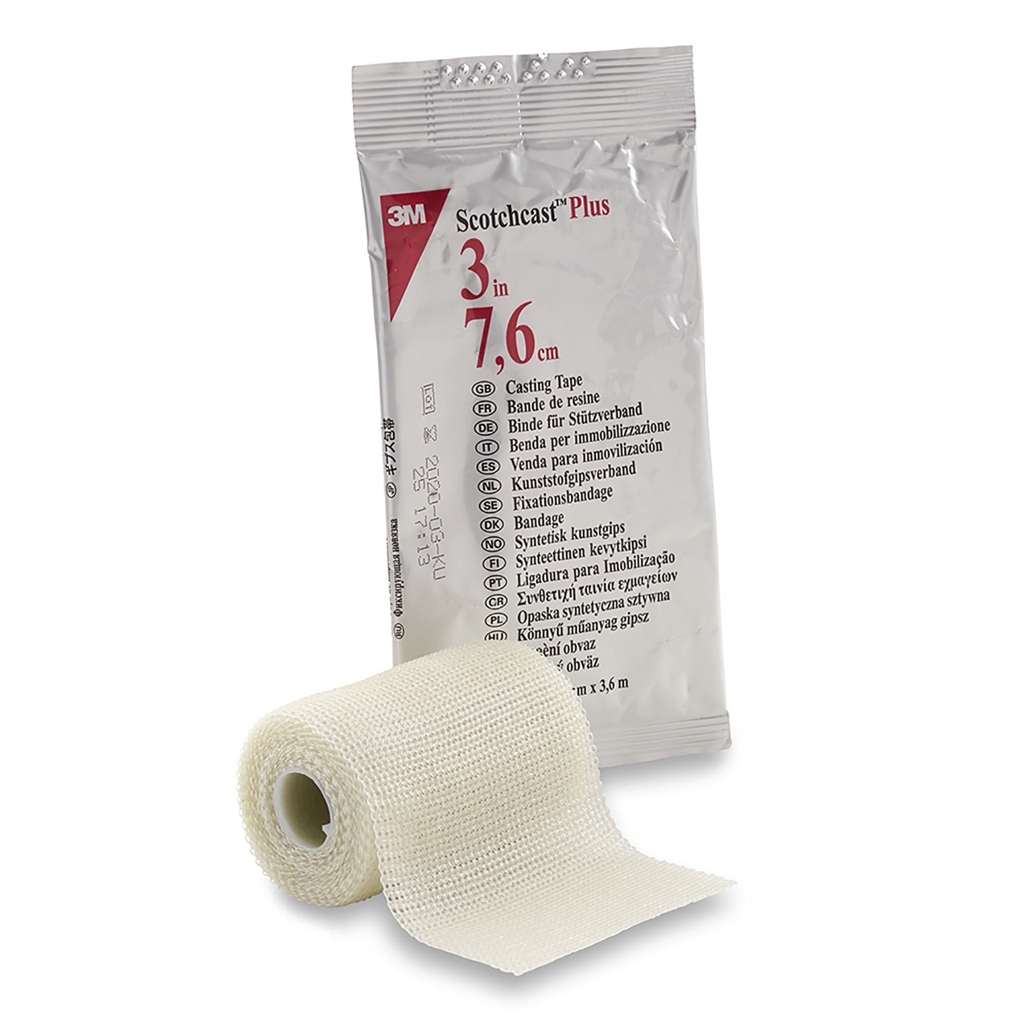 979842 - Scotchcast - Cast Tape 3M Scotchcast Plus 3 Inch x 12 Foot Fiberglass / Resin White 82003 Box of 10, (BX)
