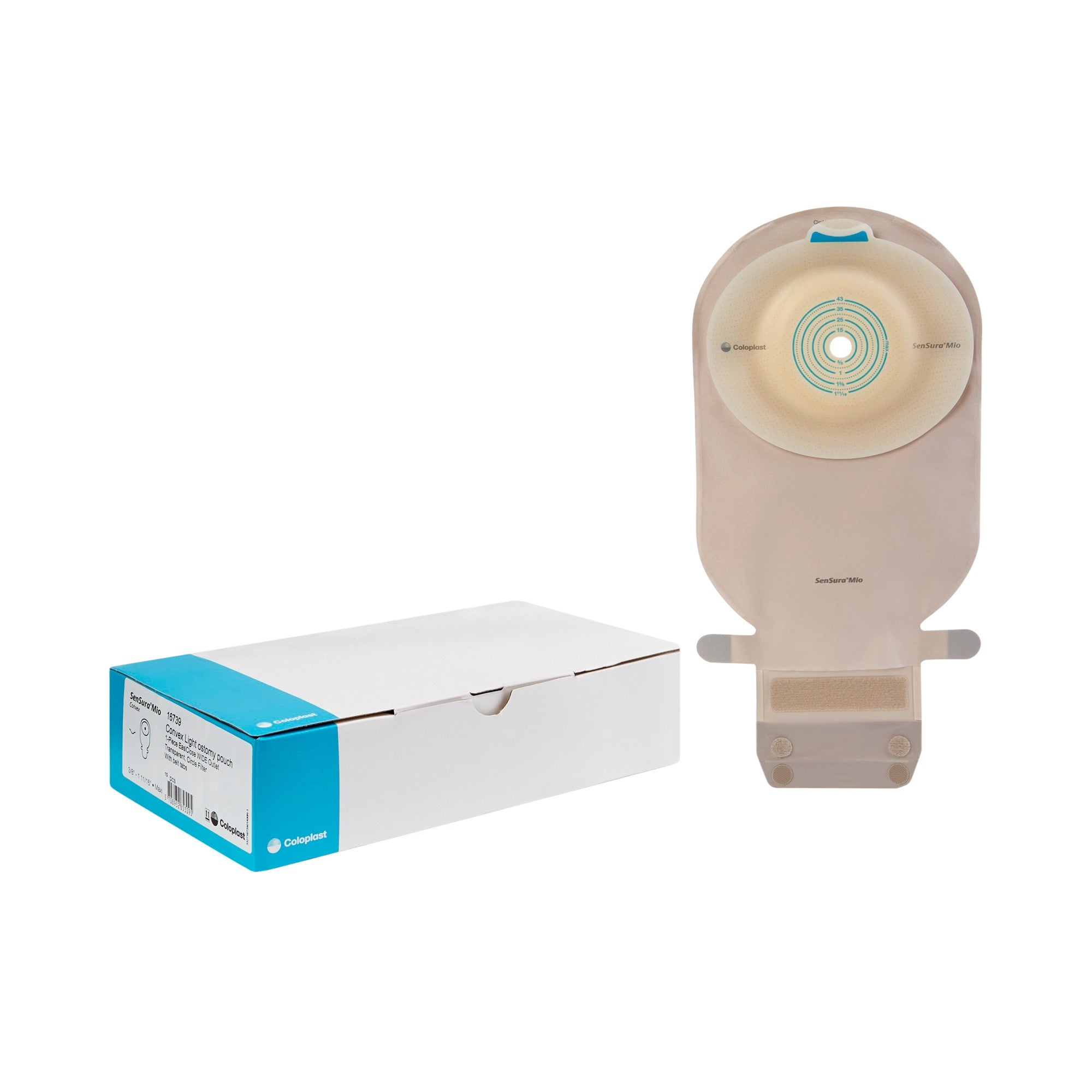 995394 - SenSura - Ostomy Pouch SenSura Mio Convex One-Piece System 11 Inch Length, Maxi Convex Light, Trim to Fit 3/8 to 1-11/16 Inch Stoma Drainable 16739 Box of 10, (BX)