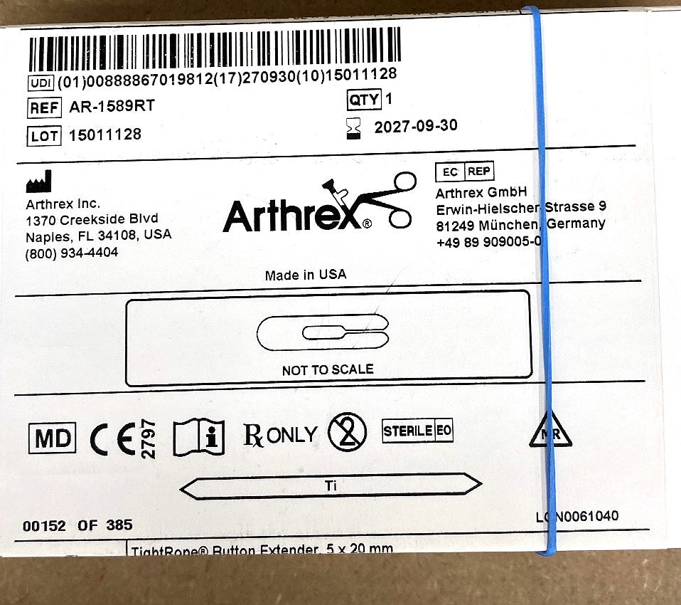 AR-1589RT - ARTHREX - TightRope button extender., (BX/1)