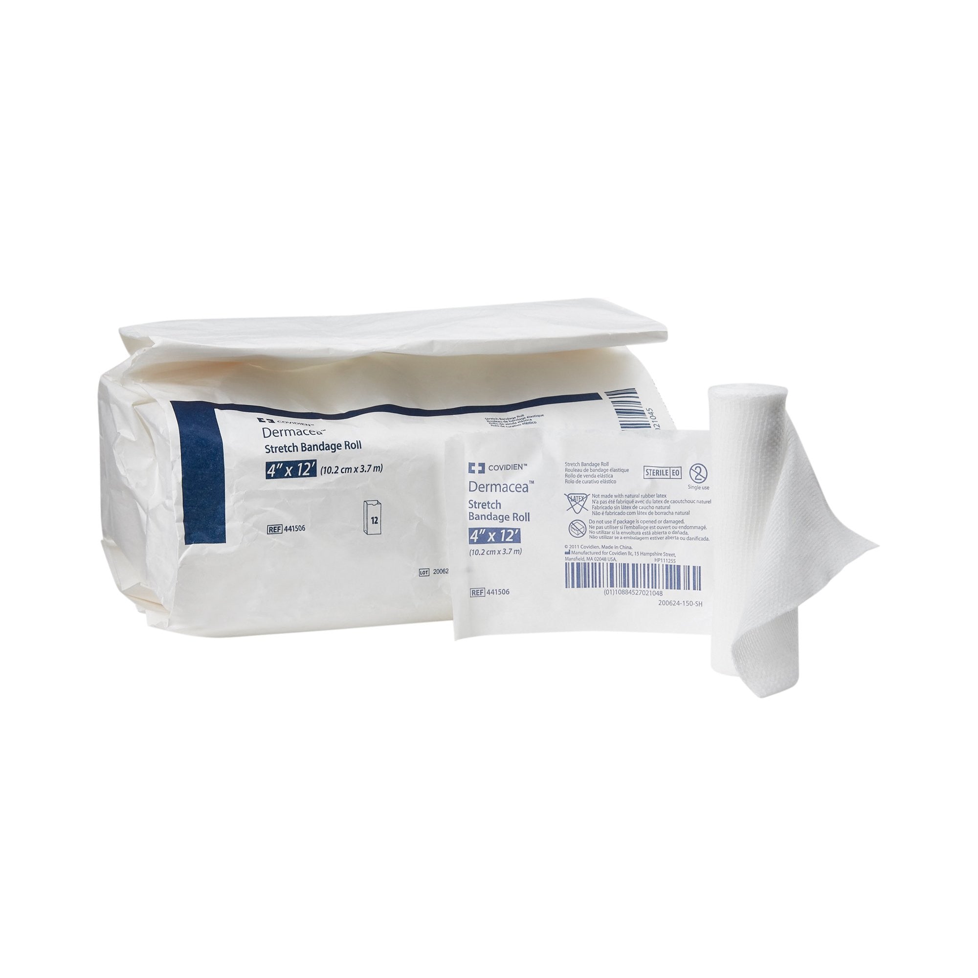 529110 - Derma - Dermacea Conforming Bandage 4 Inch X 4-1/10 Yard 1-Ply Sterile 1 per Pack, 441506, Pack of 1, (EA)