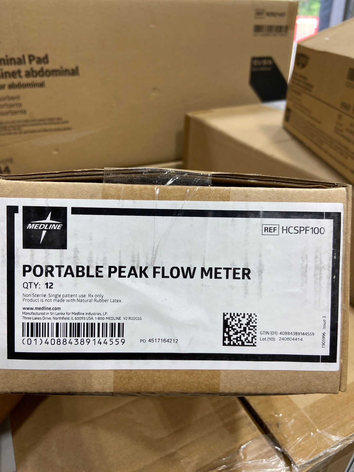 HCSPF100 - MEDLINE - METER,PEAK FLOW,POCKET,60-720LPM, (BX/12)