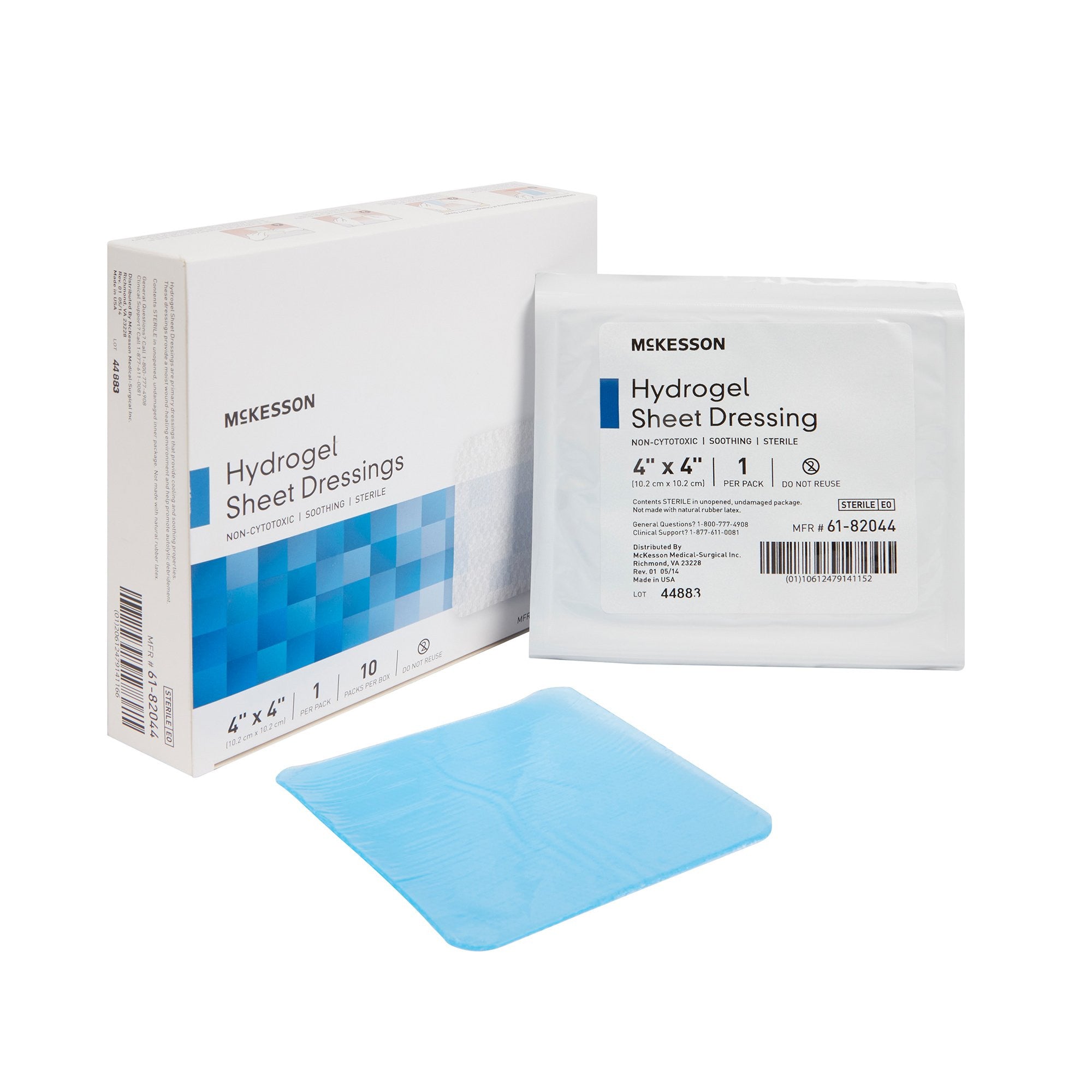 494194 - McKesson - McKesson Hydrogel Wound Dressing Sheet 4 X 4 Inch Sterile, 61-82044, Case of 40, (CS)