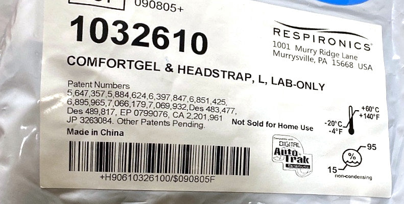 1032610 - RESPIRONICS - Comfortgel & headstrap, (EA/21)