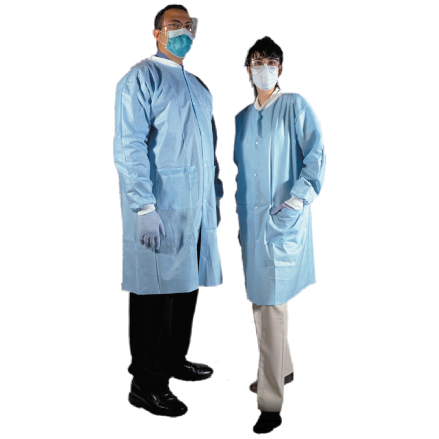 8016 - AMD-Medicom - Lab Coat, Small, Blue, 10/bg, 5 bg/cs , cs