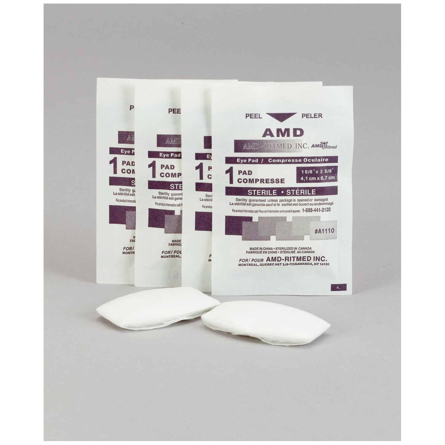 A1110 - AMD-Medicom - Oval Eye Pad, 1 5/8" x 2 5/8", 50/pk, 12 pk/cs , cs
