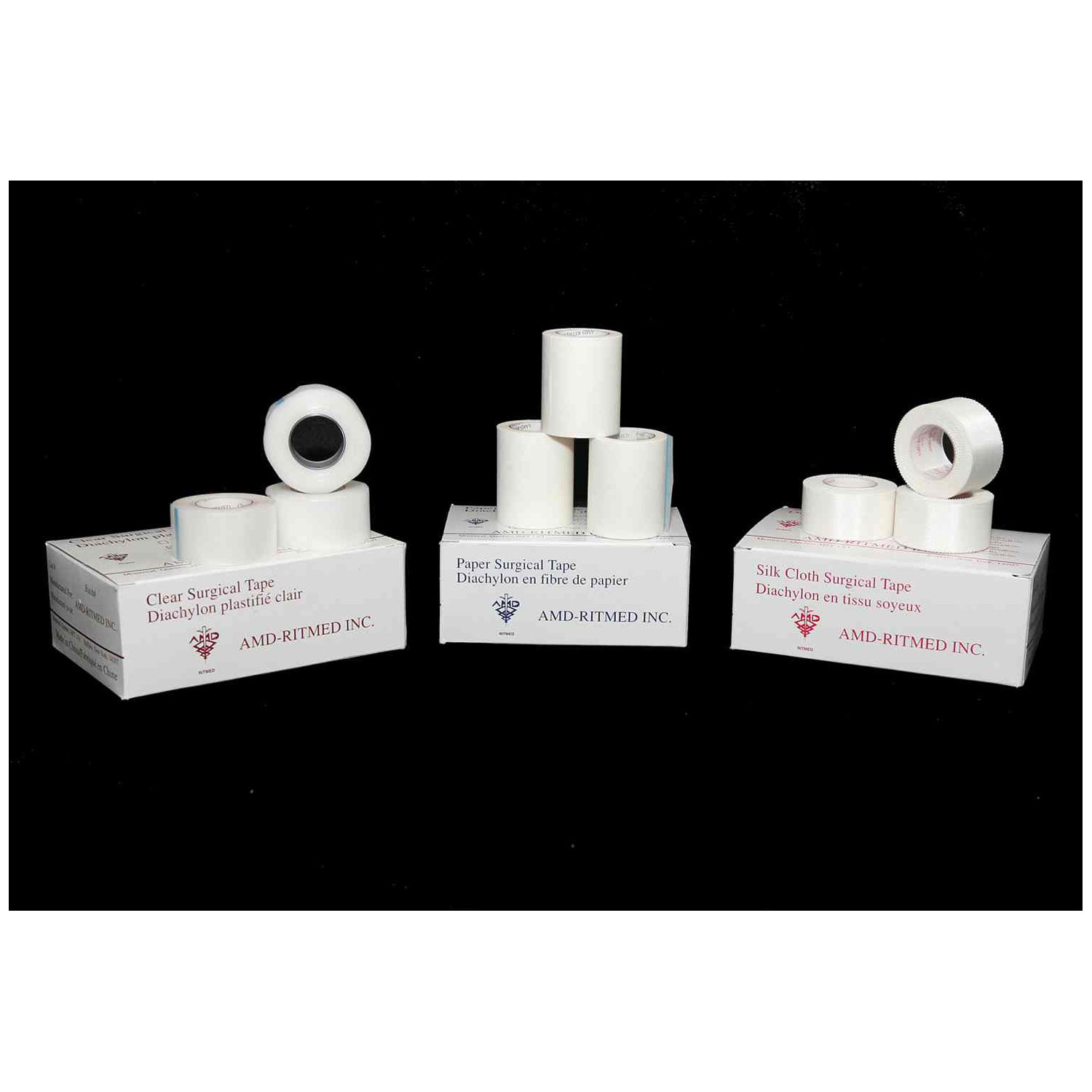 A5105 - AMD-Medicom - Cinta quirúrgica de papel, ½" x 10 yardas, 24/caja, 12 cajas/caja