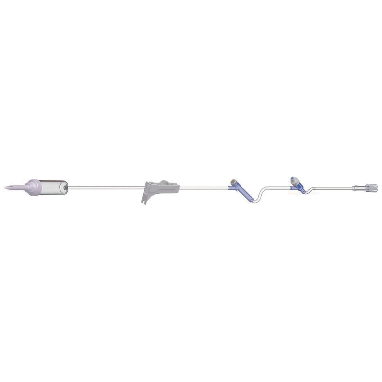 108306 - Amsino International, Inc. - IV Admin Set, 10 Drops Per mL, 83" Length, 17mL Priming Volume, Non-Vented, Roller Clamp, 1 Pre-Pierced Y Site, 1 AMSafe Needle-Free Y Site, Rotating Male Luer Lock, PE Poly Pouch, 50/cs (90 cs/plt) , cs