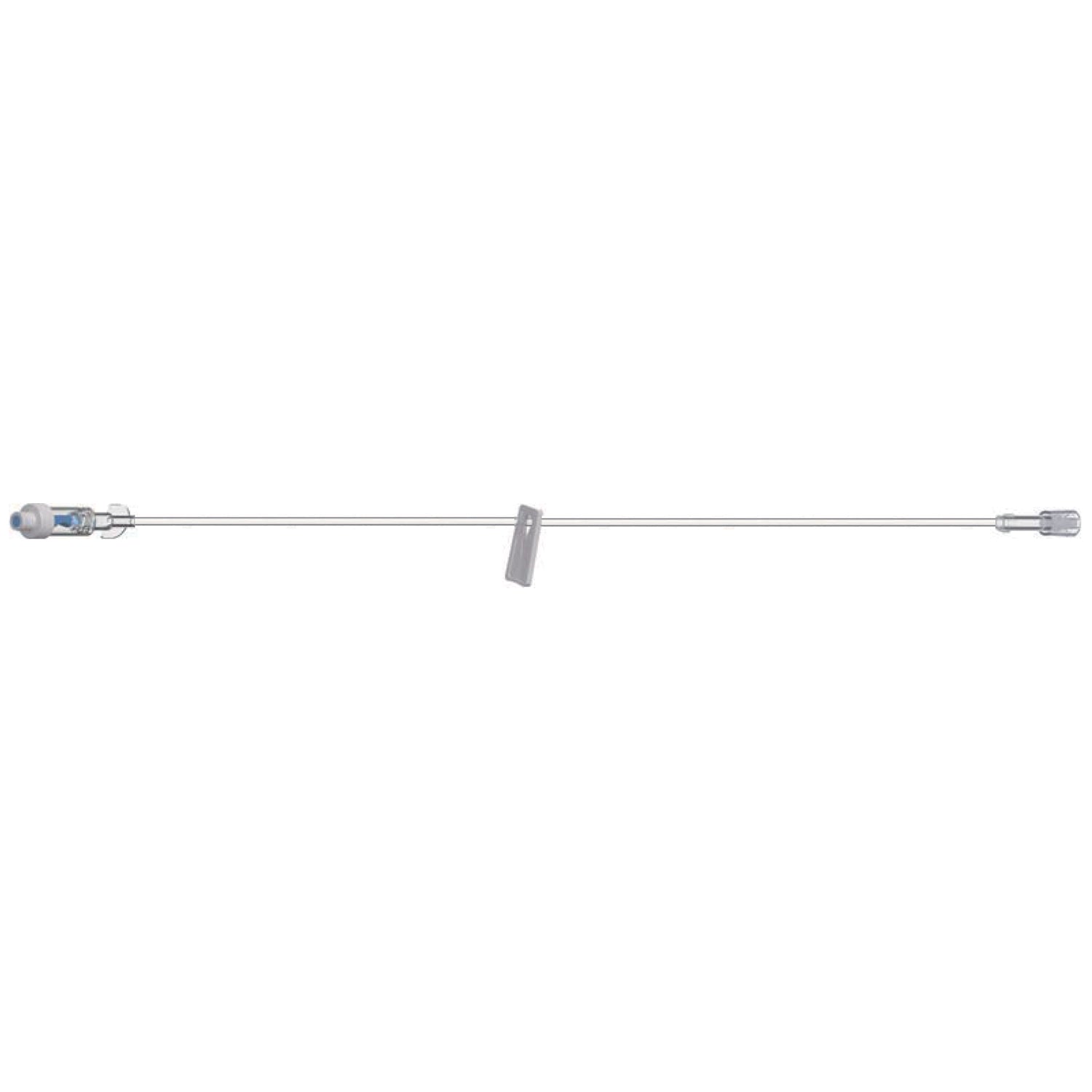 AE3107 - Amsino International, Inc. - Standard Bore IV Extension Set, 7" Length, 1.2 mL Priming Volume, 1 AMSafe Needle-Free Connector, 1 Slide Clamp, Rotating Male Luer Lock, Tyvek Poly Pouch, 50/cs , cs