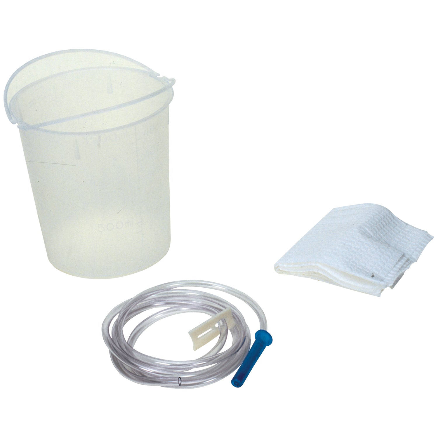 AS333 - Amsino International, Inc. - Enema Bag/ Bucket Set, 1500mL Bucket, 60" Tubing, Pre-Lubricated Tip, Slide Clamp, Soap Packet & Waterproof Drape, 50/cs (20 cs/plt) , cs