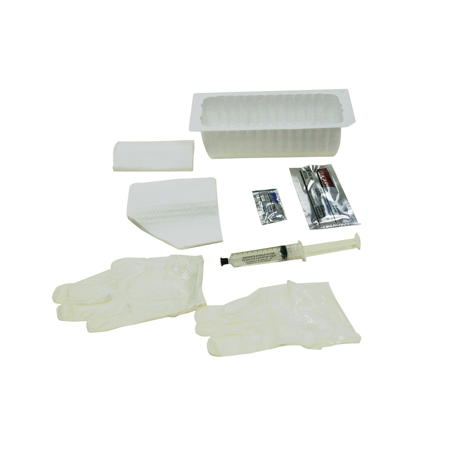 AS880 - Amsino International, Inc. - Foley Insertion Tray, Prefilled 10cc Syringe of Sterile Water, 20/cs (50 cs/plt) , cs