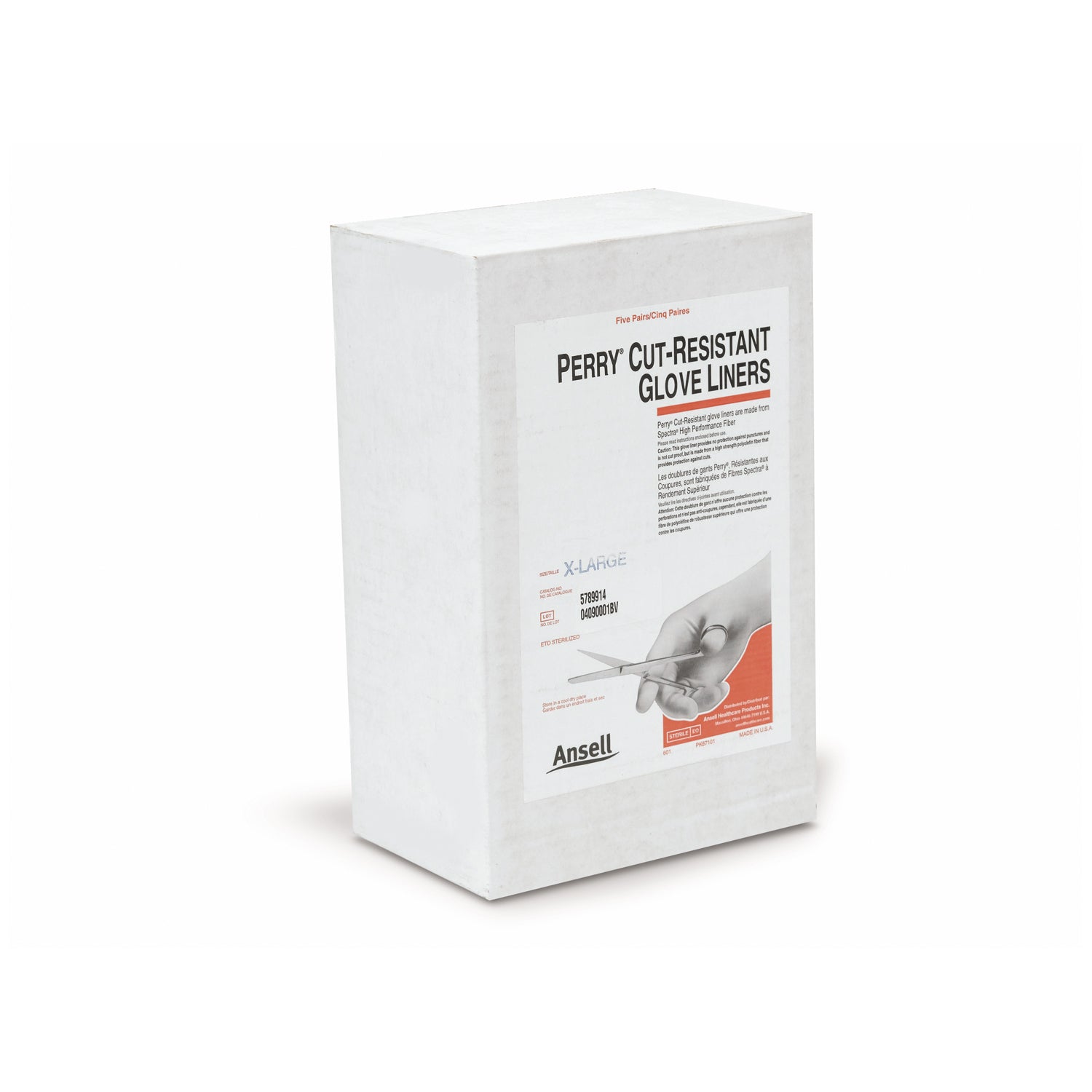 5789912 - Ansell - Guantes resistentes a cortes, medianos (7-7½), 5 pares/caja (solo EE. UU.), caja