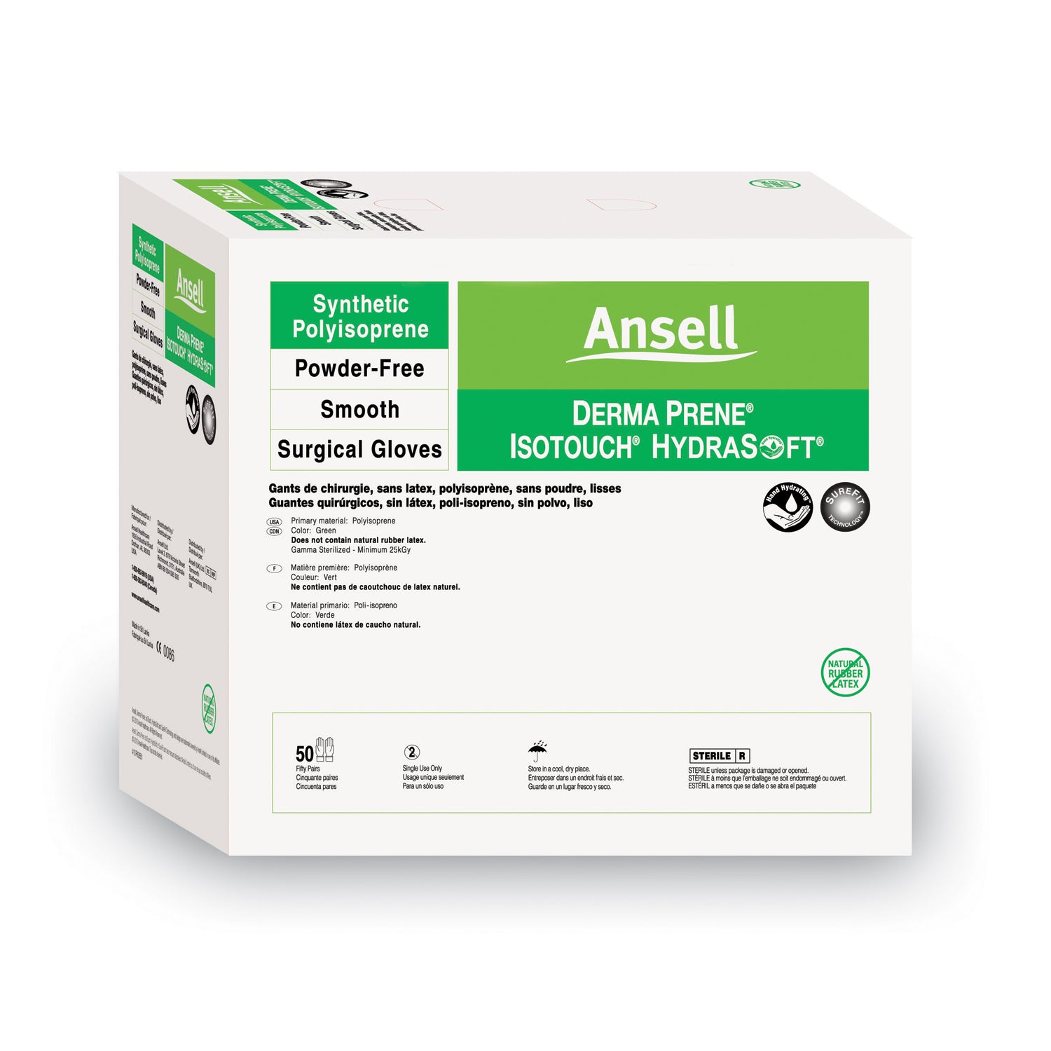 6016003 - Ansell - Exam Gloves, Sterile, Latex, Powder Free, Large, 100/bx, 4 bx/cs (US Only) (To Be DISCONTINUED) , cs