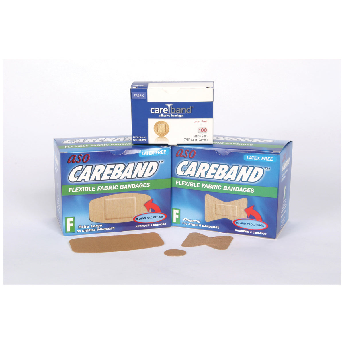 CBD4022 - ASO, LLC - Vendaje de tela para parches, 7/8", sin látex (LF), 100/caja, 12 cajas/caja