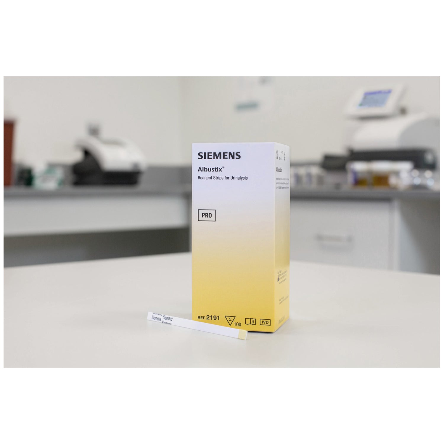 10333485 - Siemens Diagnostics - Albustix® Reagent Strips (Dip-and-Read Test For Protein in Urine), 100/btl (2191) (Item is Non-Returnable) (US Only) , btl