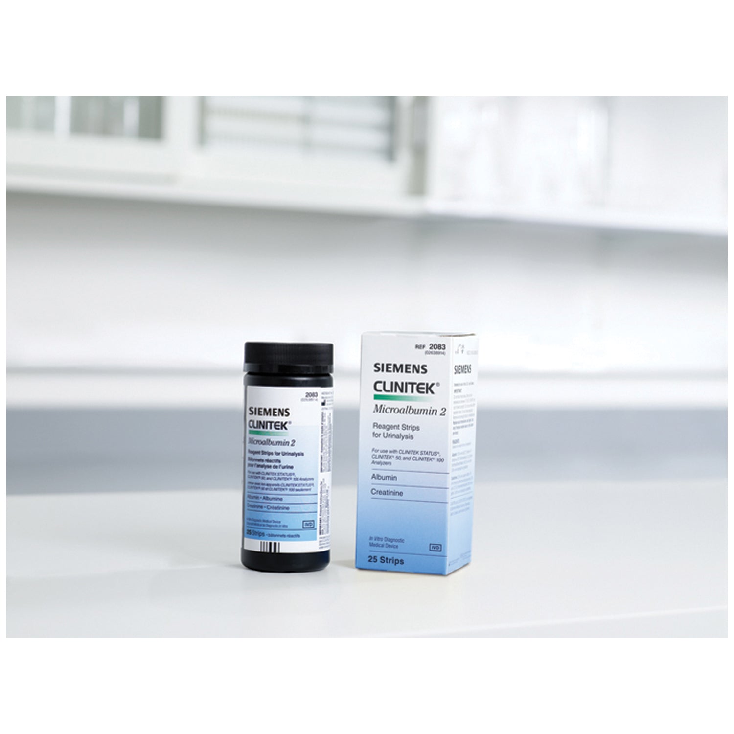 2083 - Siemens Diagnostics - Clinitek® Microalbumin Reagent Test Strips, CLIA Waived, 25/btl (10317439) (Minimum Expiry Lead is 90 days) (Item is Non-Returnable) (US Only) , btl