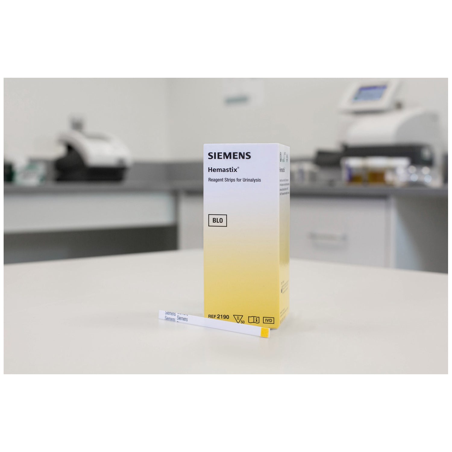 2190 - Siemens Diagnostics - Hemastix® Reagent Strips, CLIA Waived, 50/btl, 12 btl/cs (10312568) (Item is Non-Returnable) (US Only) , cs